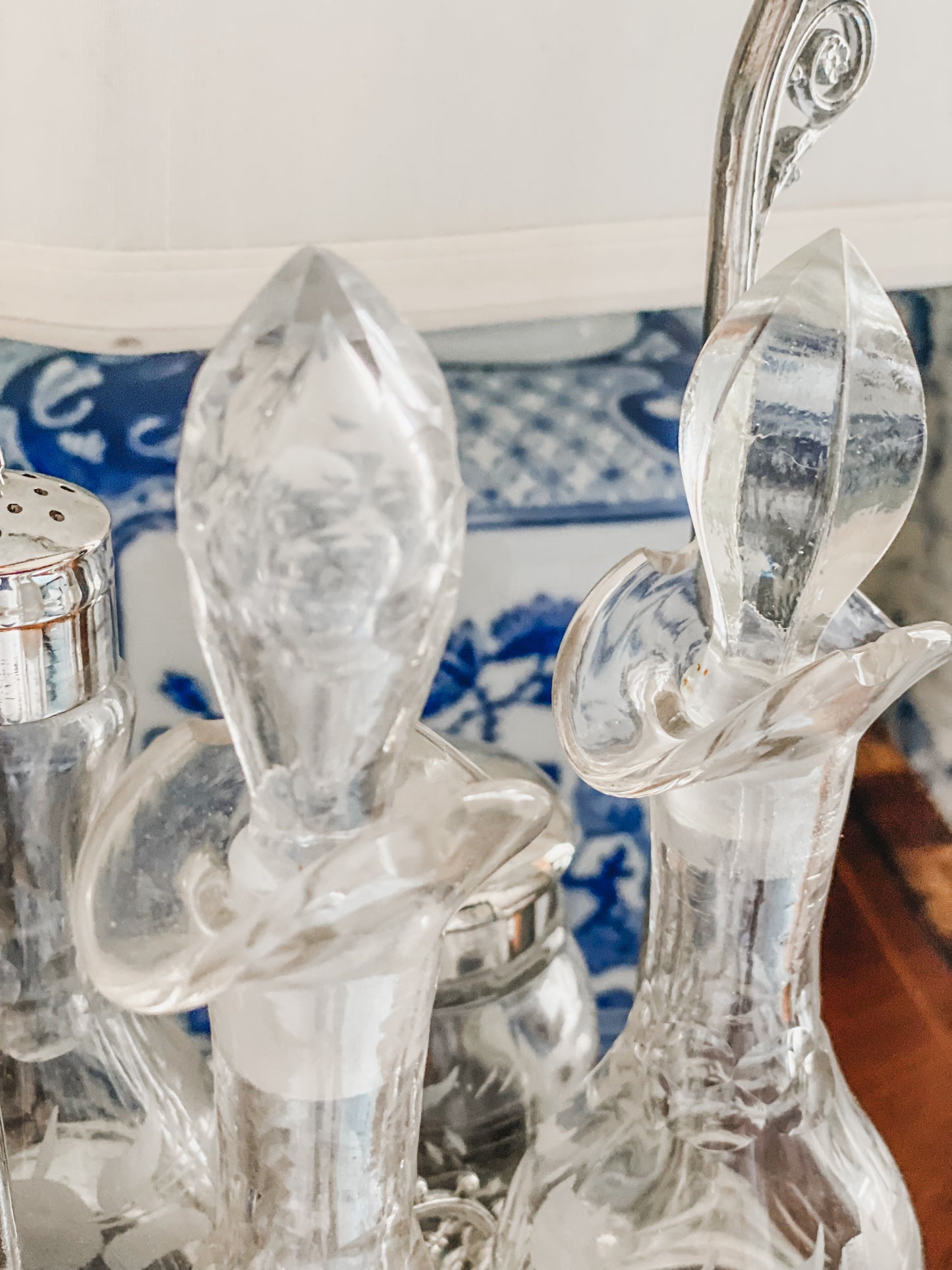 Antique Triple Plate Victorian Cruet Set