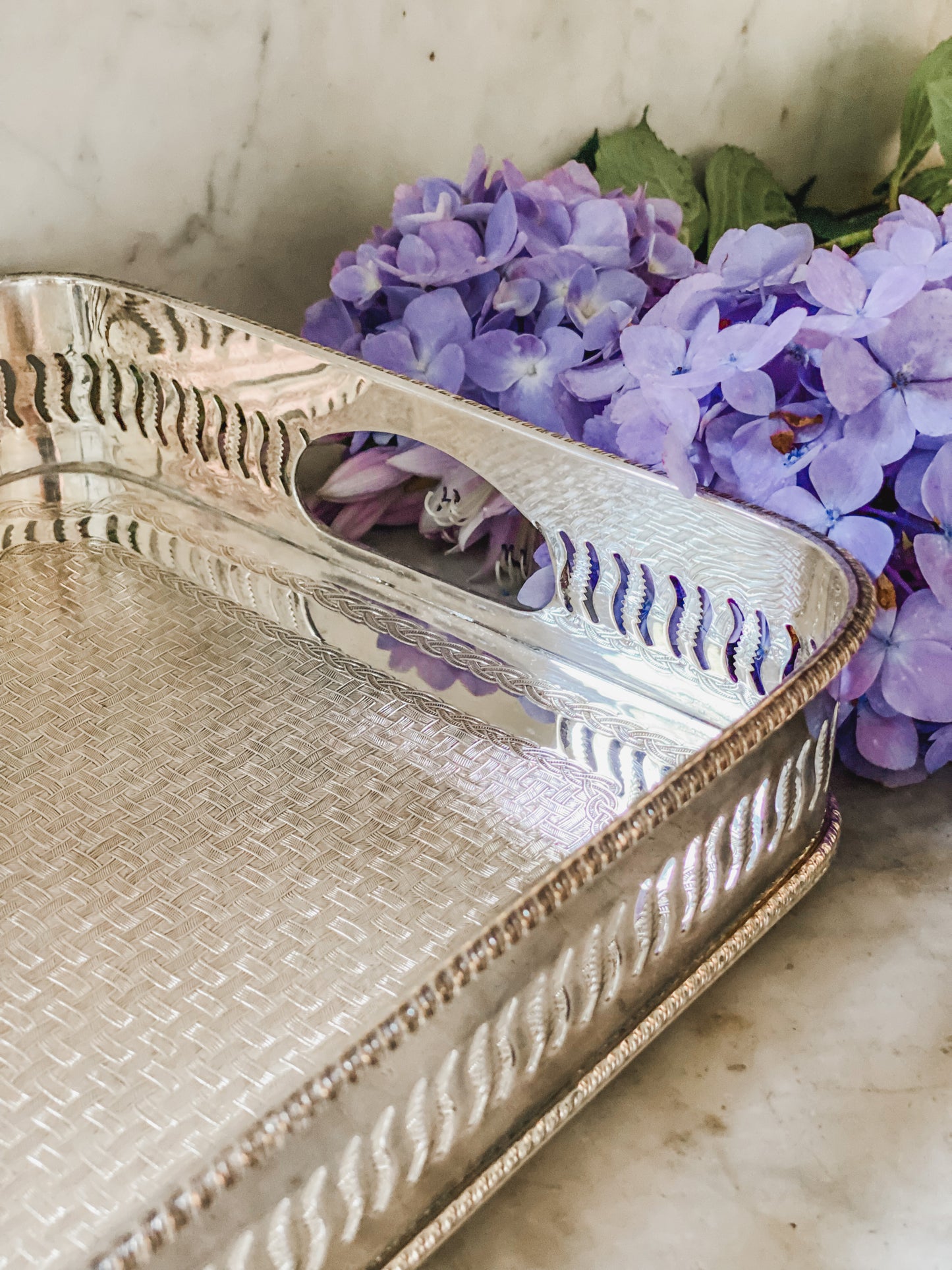 Beautiful Reticulated English Tray