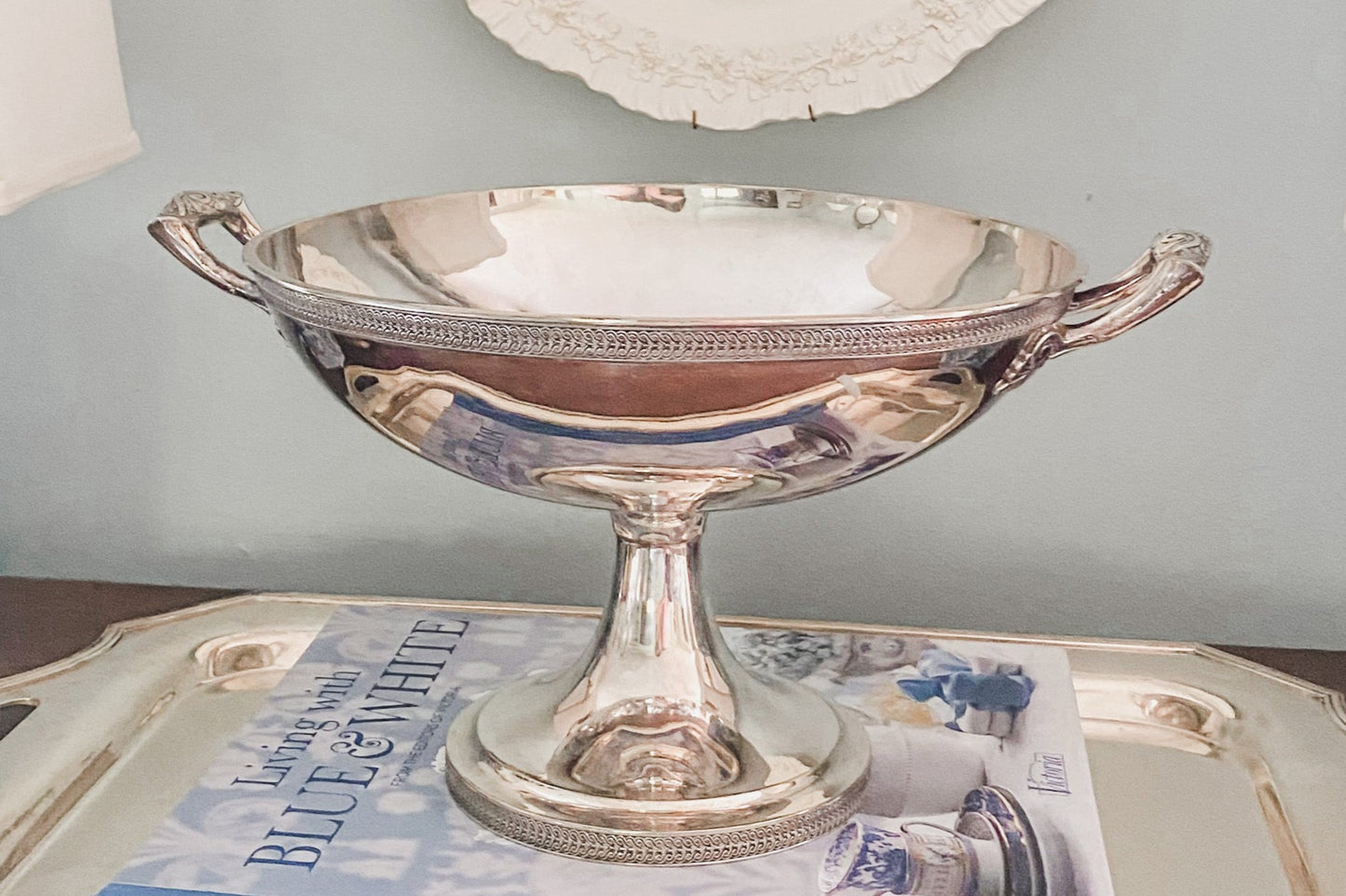 Beautiful Antique Silver Pedestal