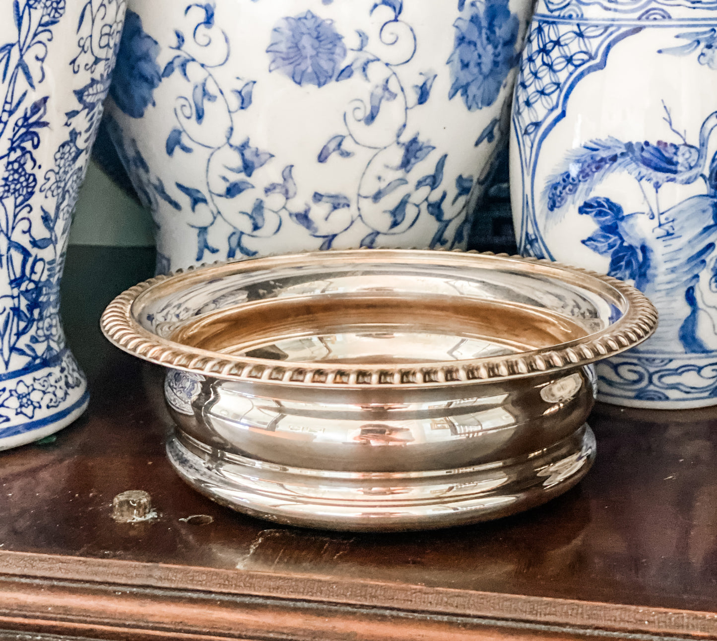 Antique English Barker Ellis Bottle Coaster