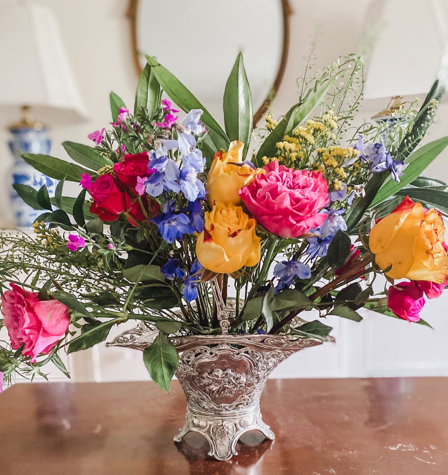 Spectacular 1800's Bridal Basket by Storck & Sinsheimer