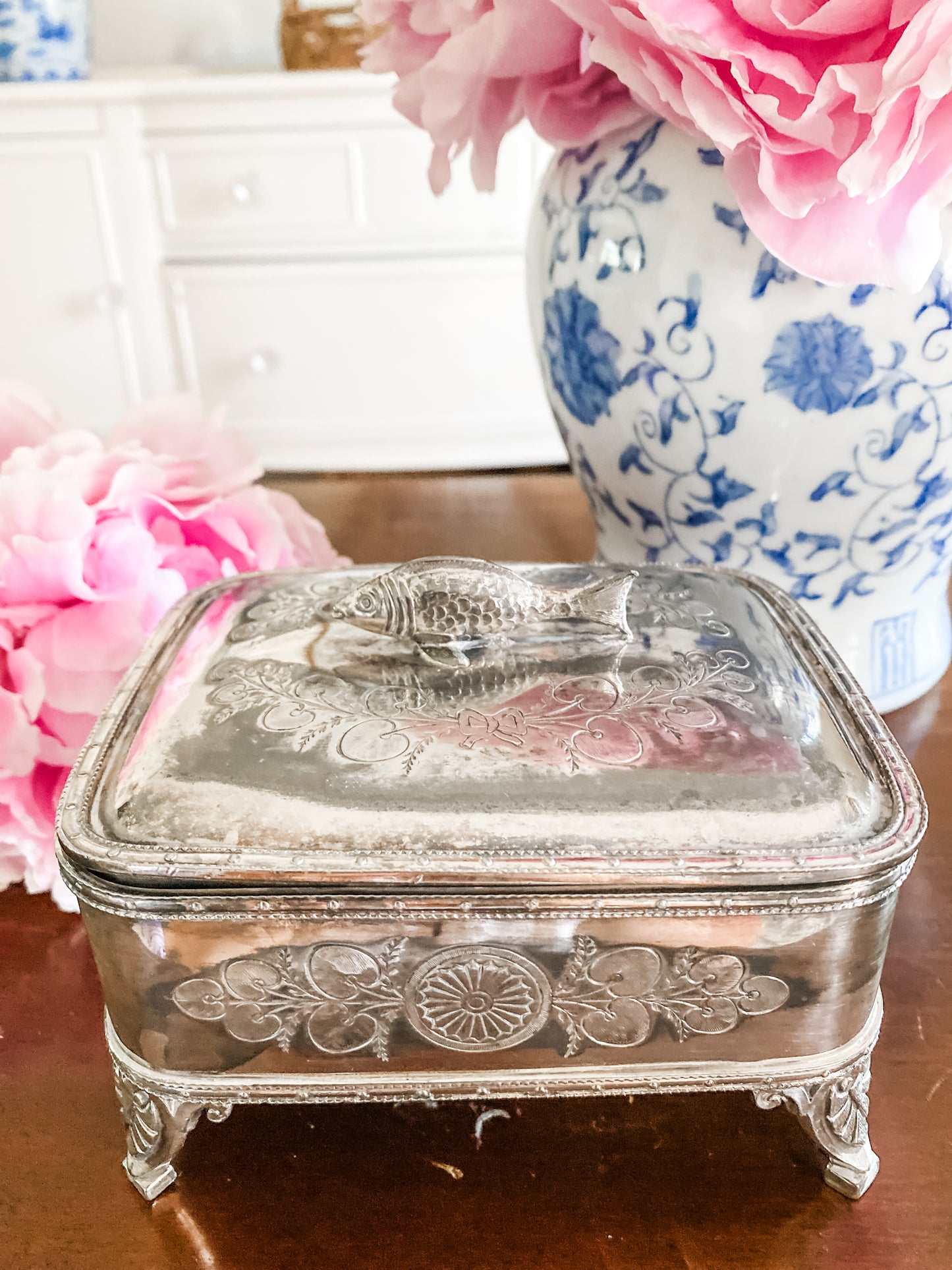 Rare Victorian Quadroupleplate Sardine Box