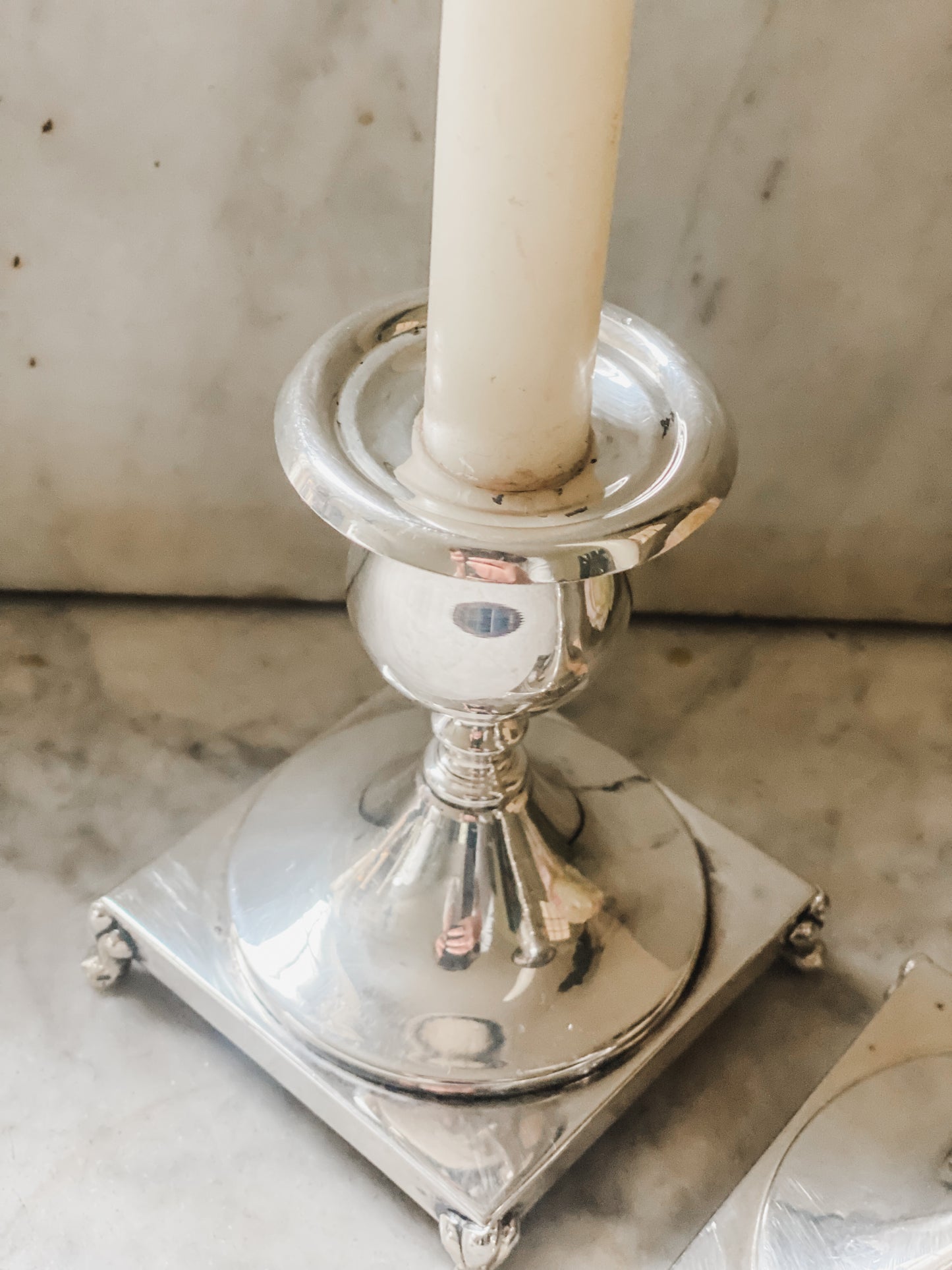 Pair of Elegant Candlesticks by Crescent Silver