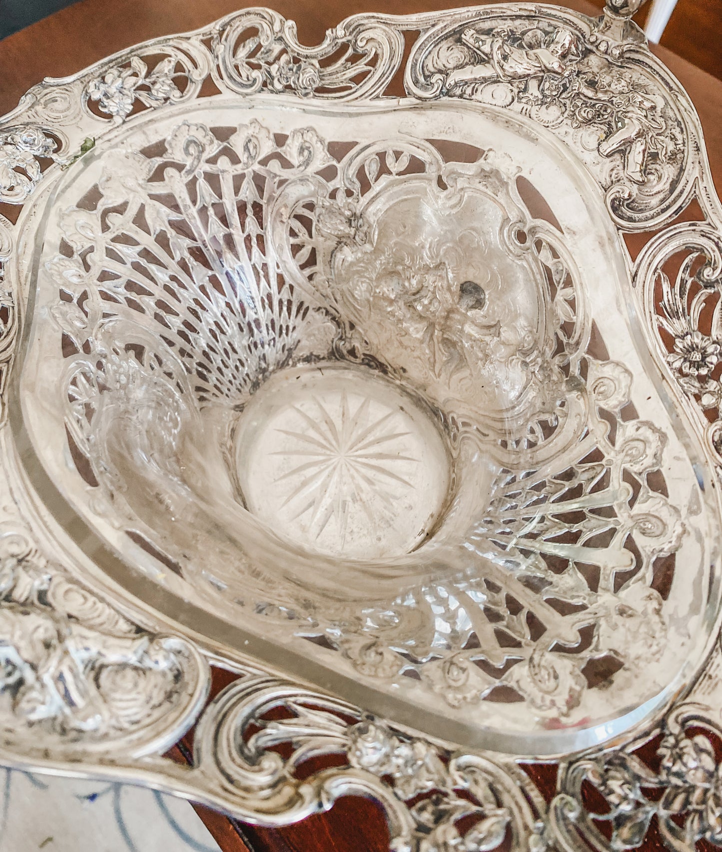 Spectacular 1800's Bridal Basket by Storck & Sinsheimer