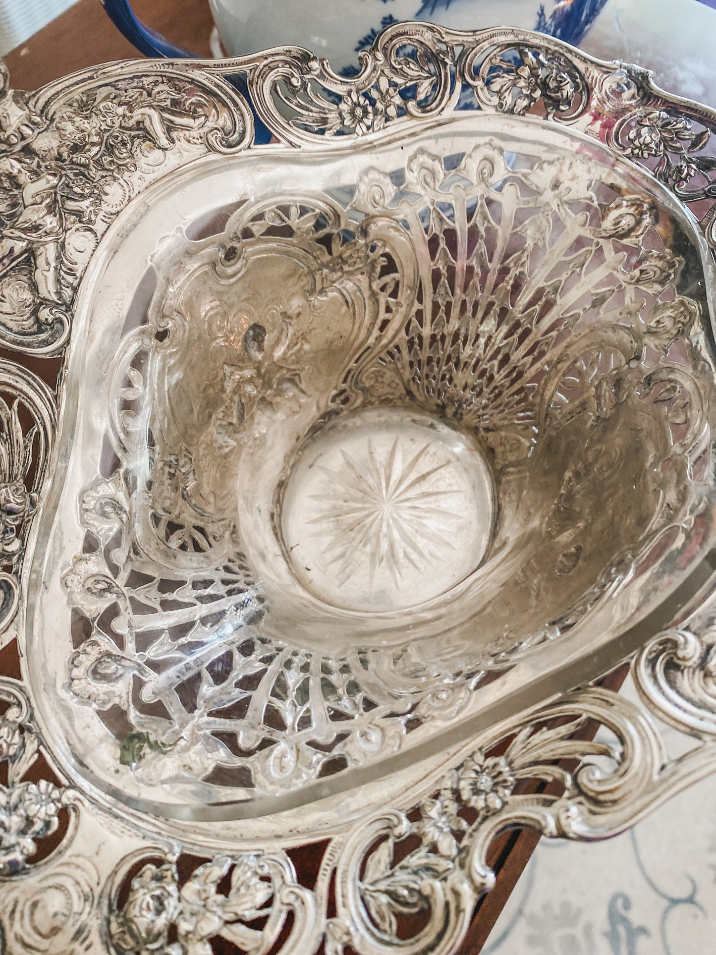 Spectacular 1800's Bridal Basket by Storck & Sinsheimer