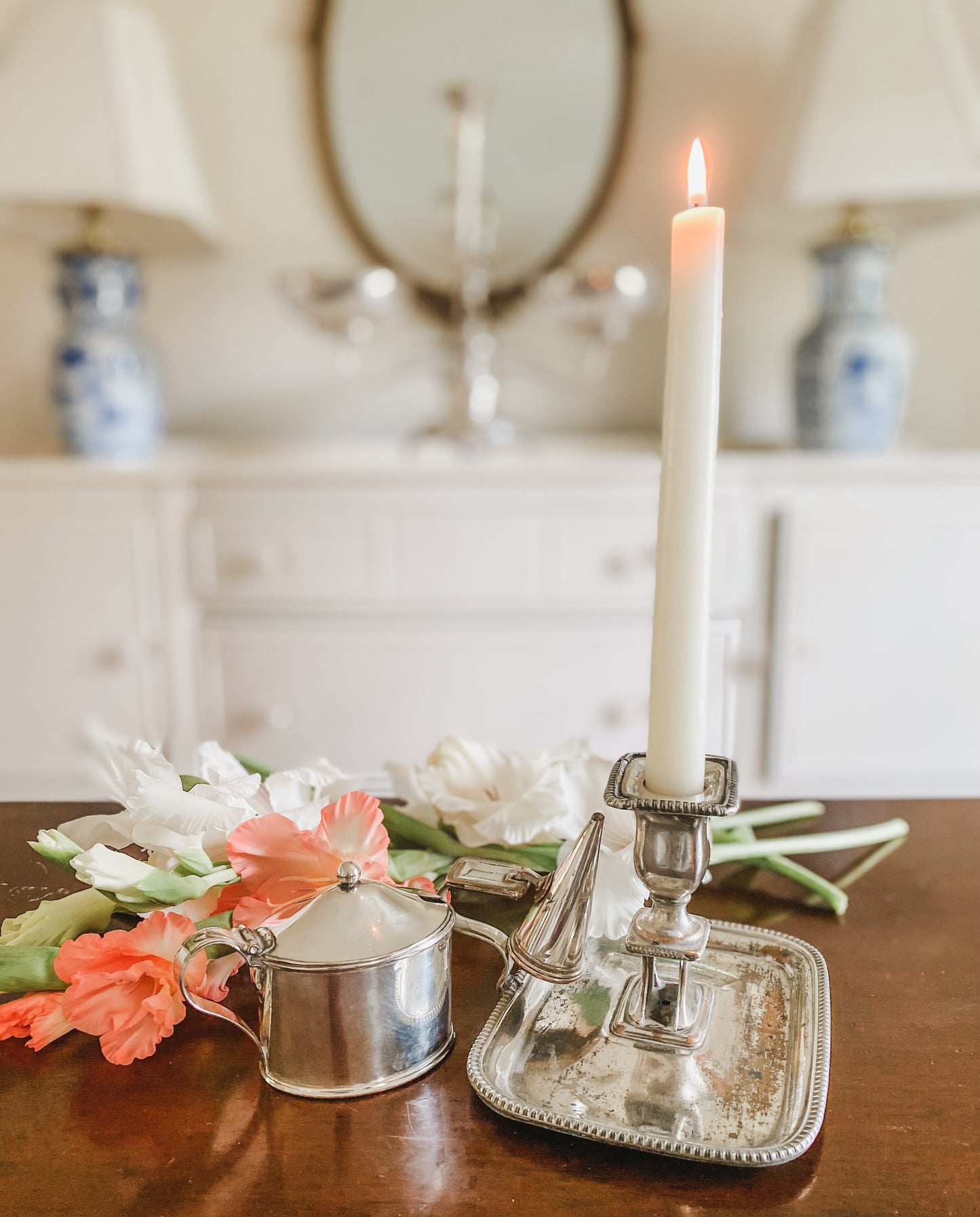 Very special! Pair of Old Sheffield Plate pieces from the 1700's