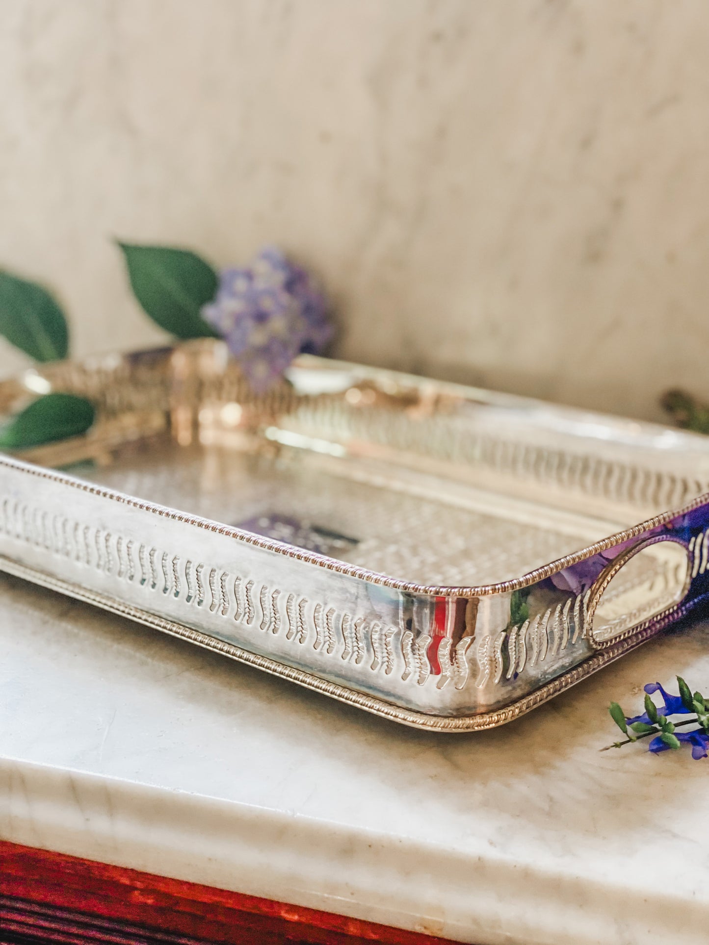 Beautiful Reticulated English Tray