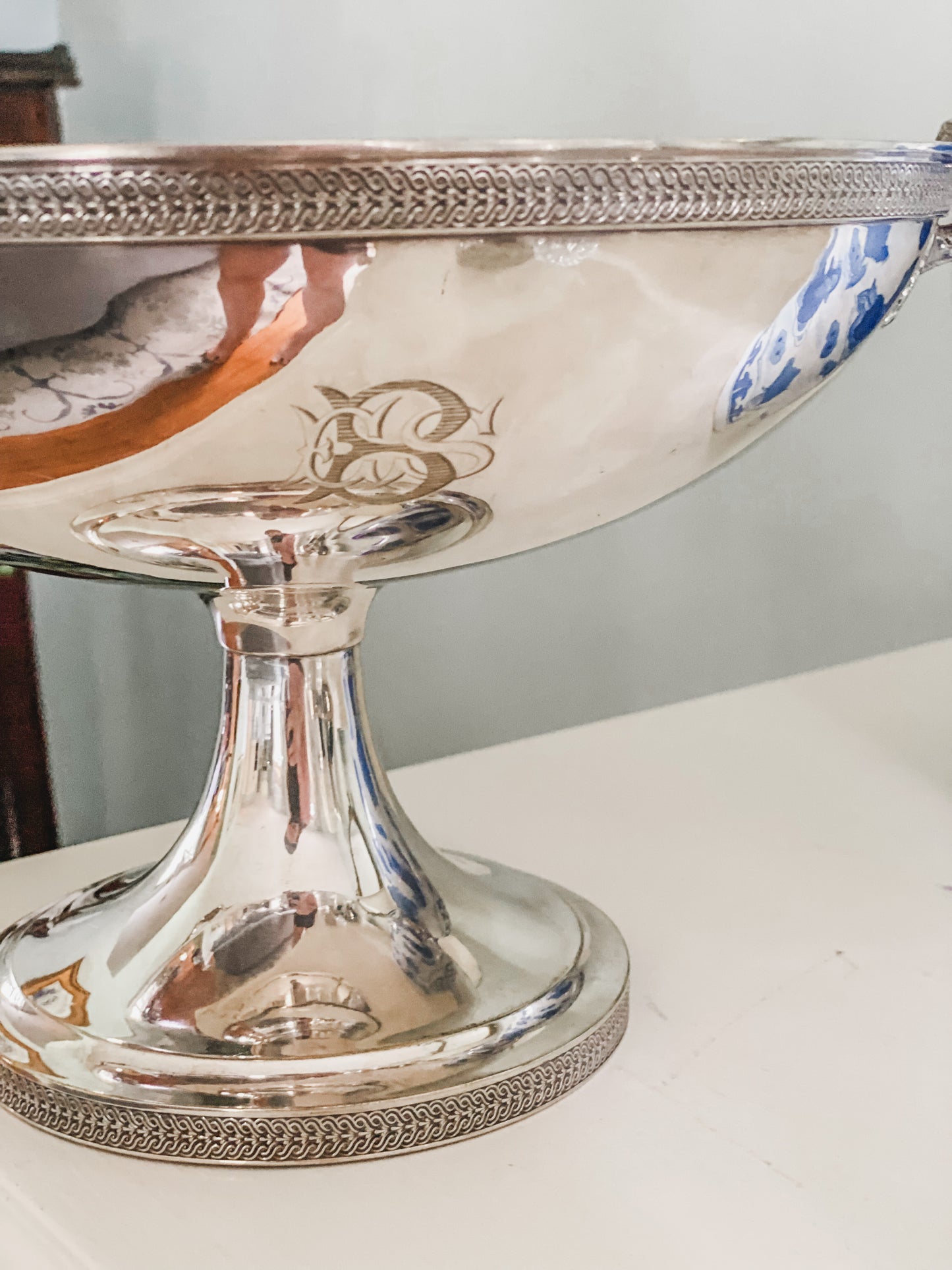 Beautiful Antique Silver Pedestal