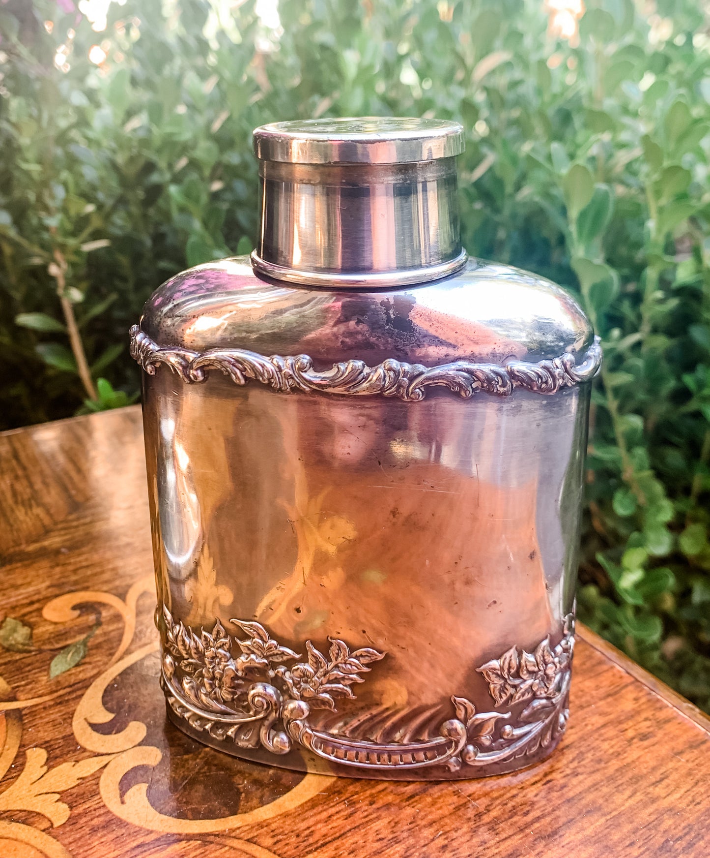 Antique Liquor Flask With Shot Glass Lid