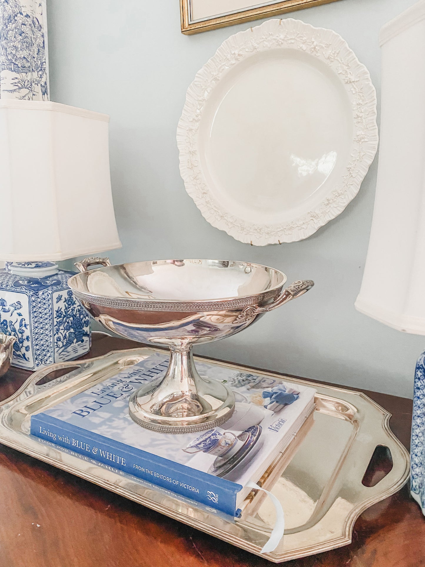 Beautiful Antique Silver Pedestal