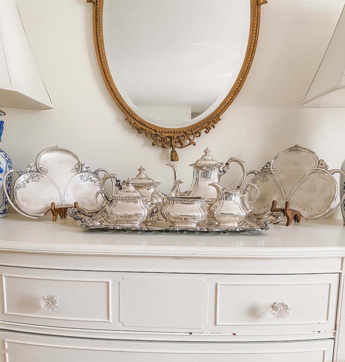 Pair of Art Noveau Unique Antique Trays