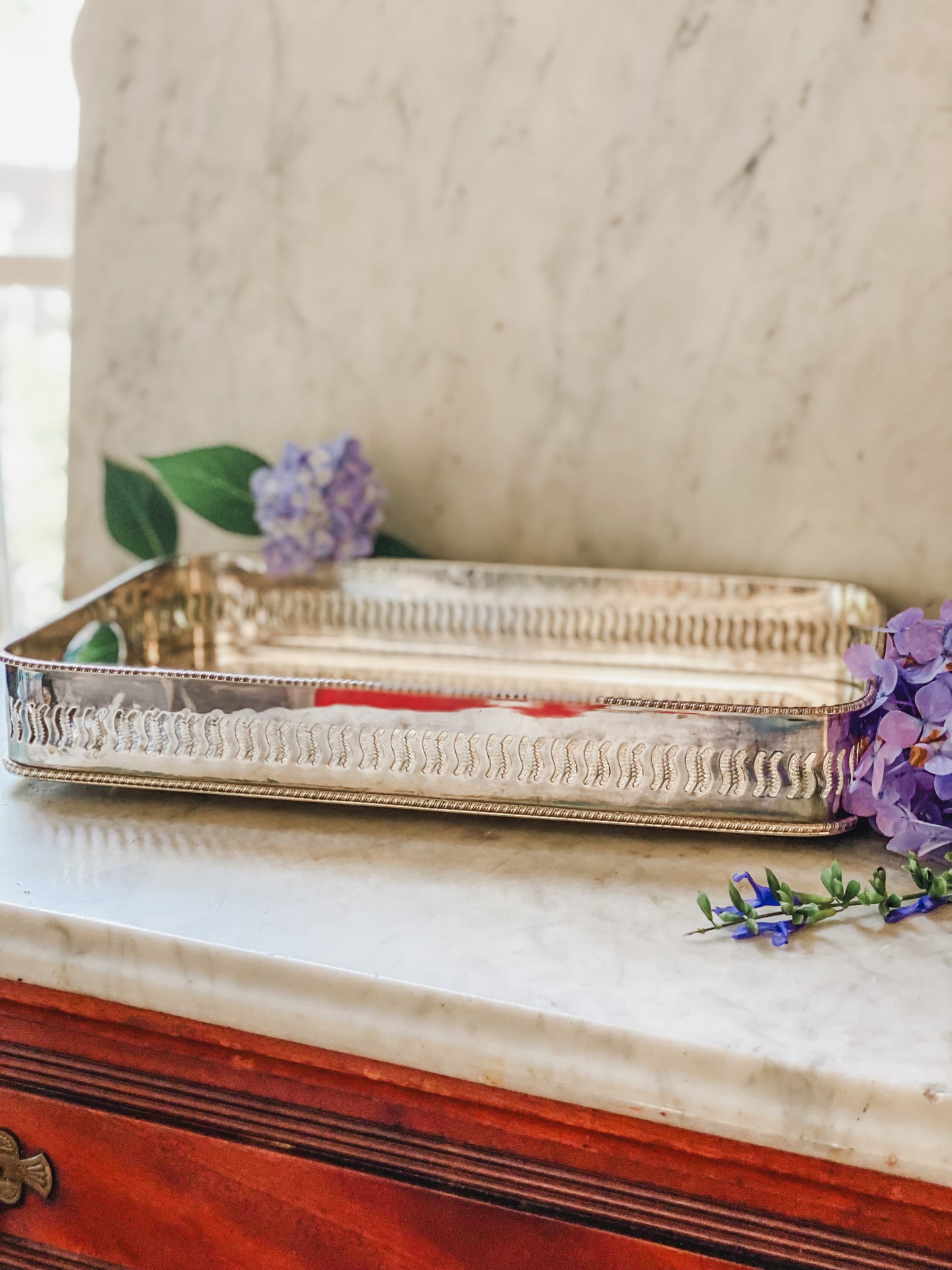 Beautiful Reticulated English Tray