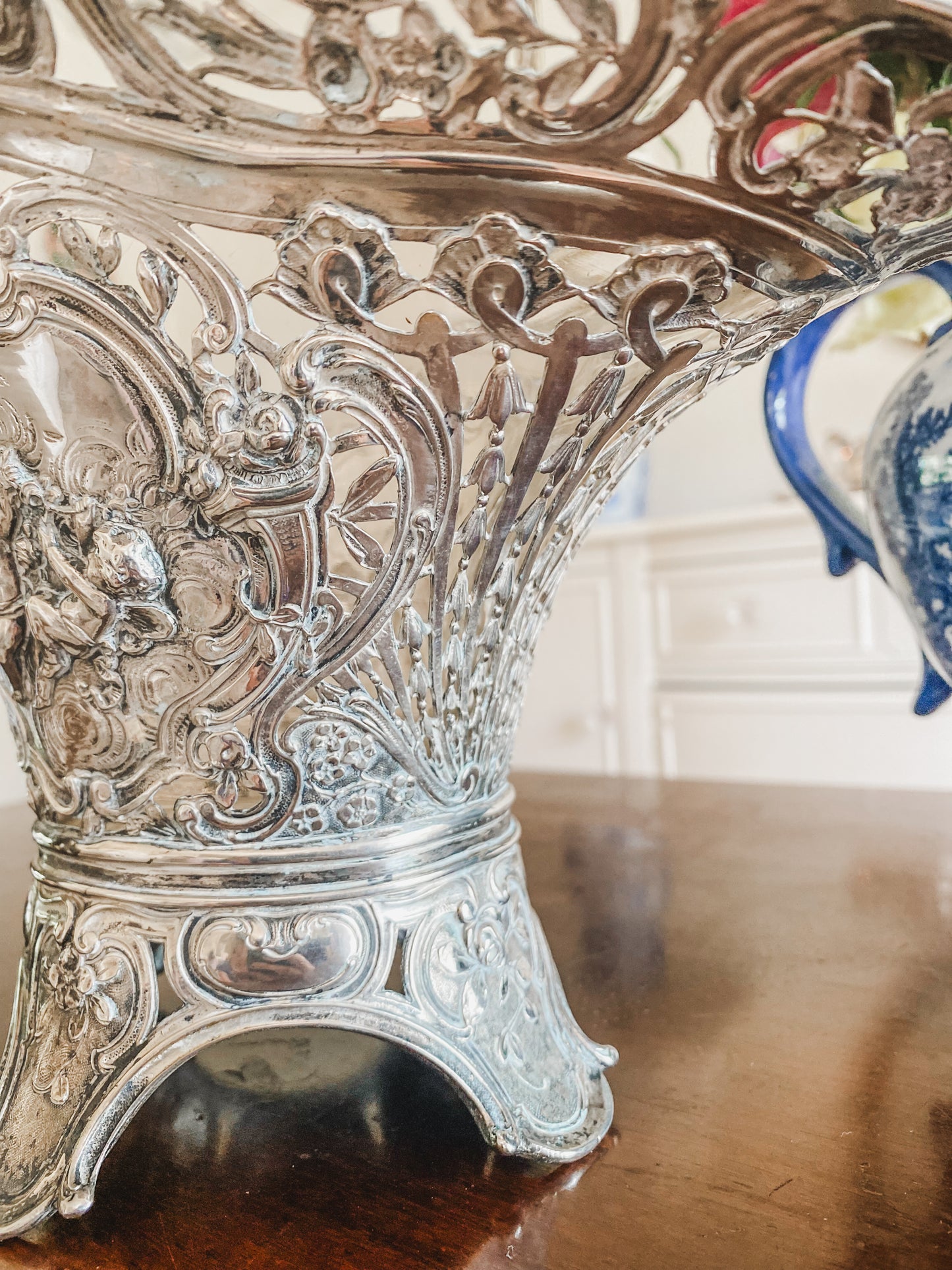 Spectacular 1800's Bridal Basket by Storck & Sinsheimer