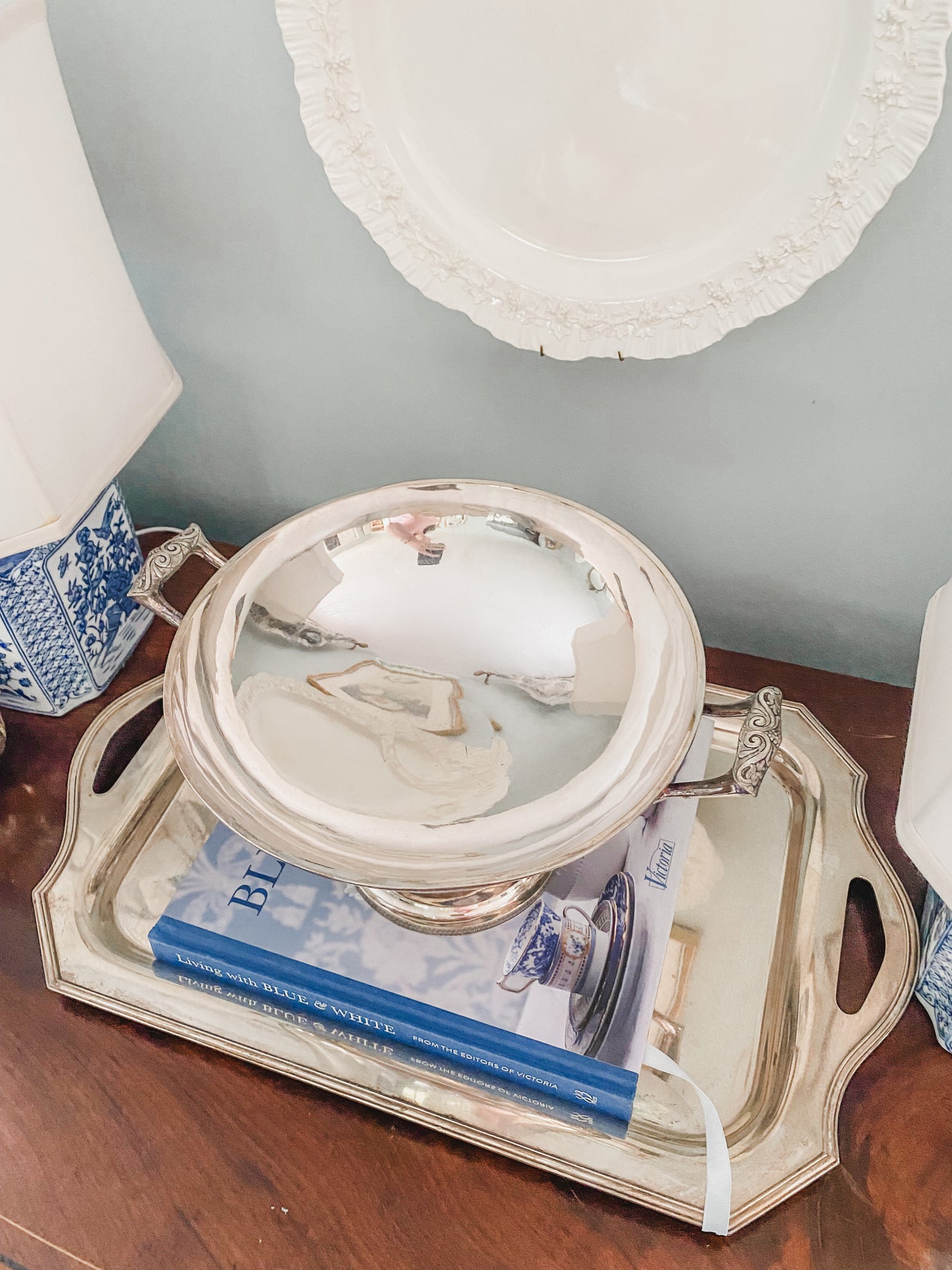 Beautiful Antique Silver Pedestal