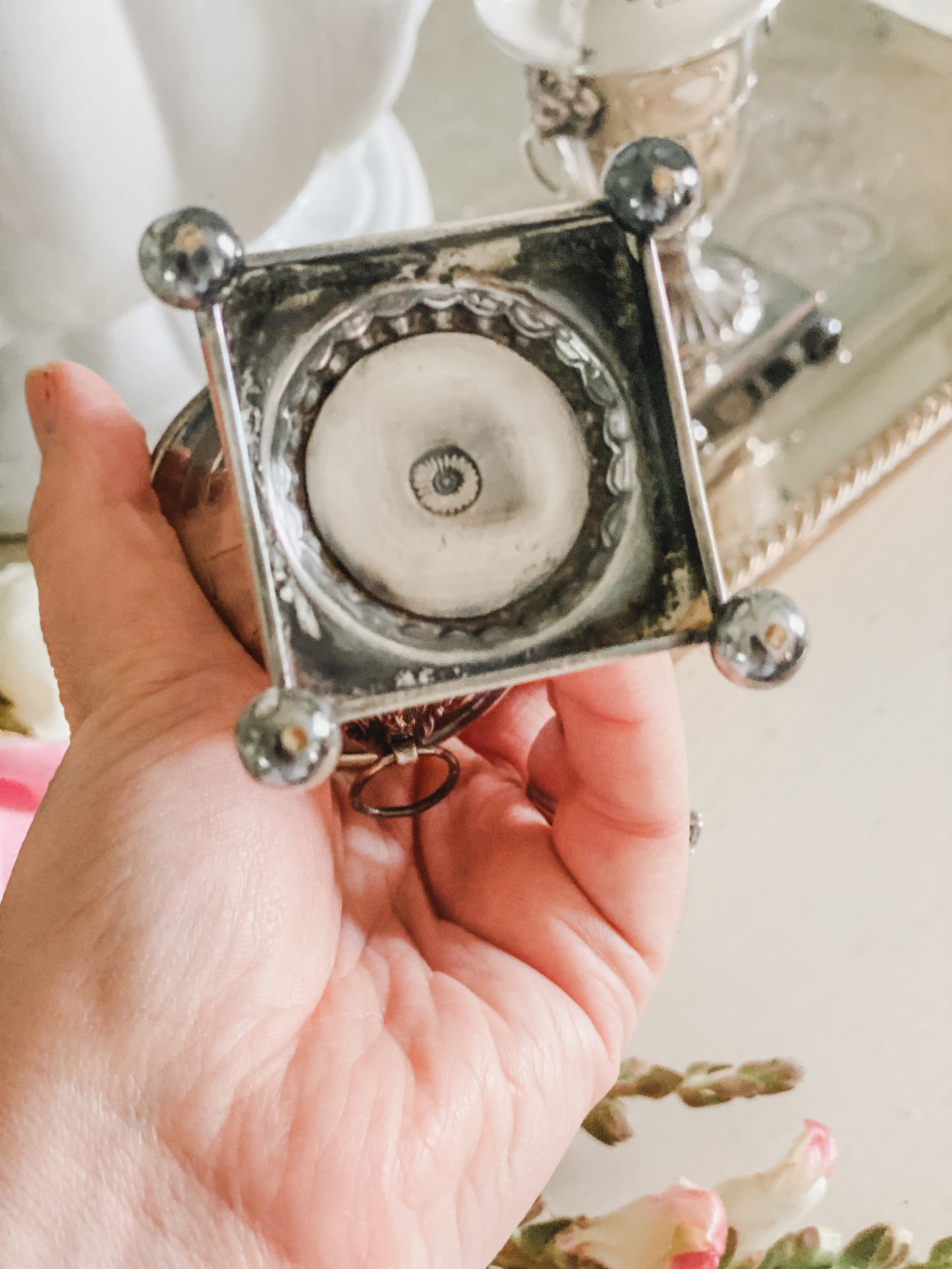 Set of Sheffield Silver 1800's Shakers with Lions Heads