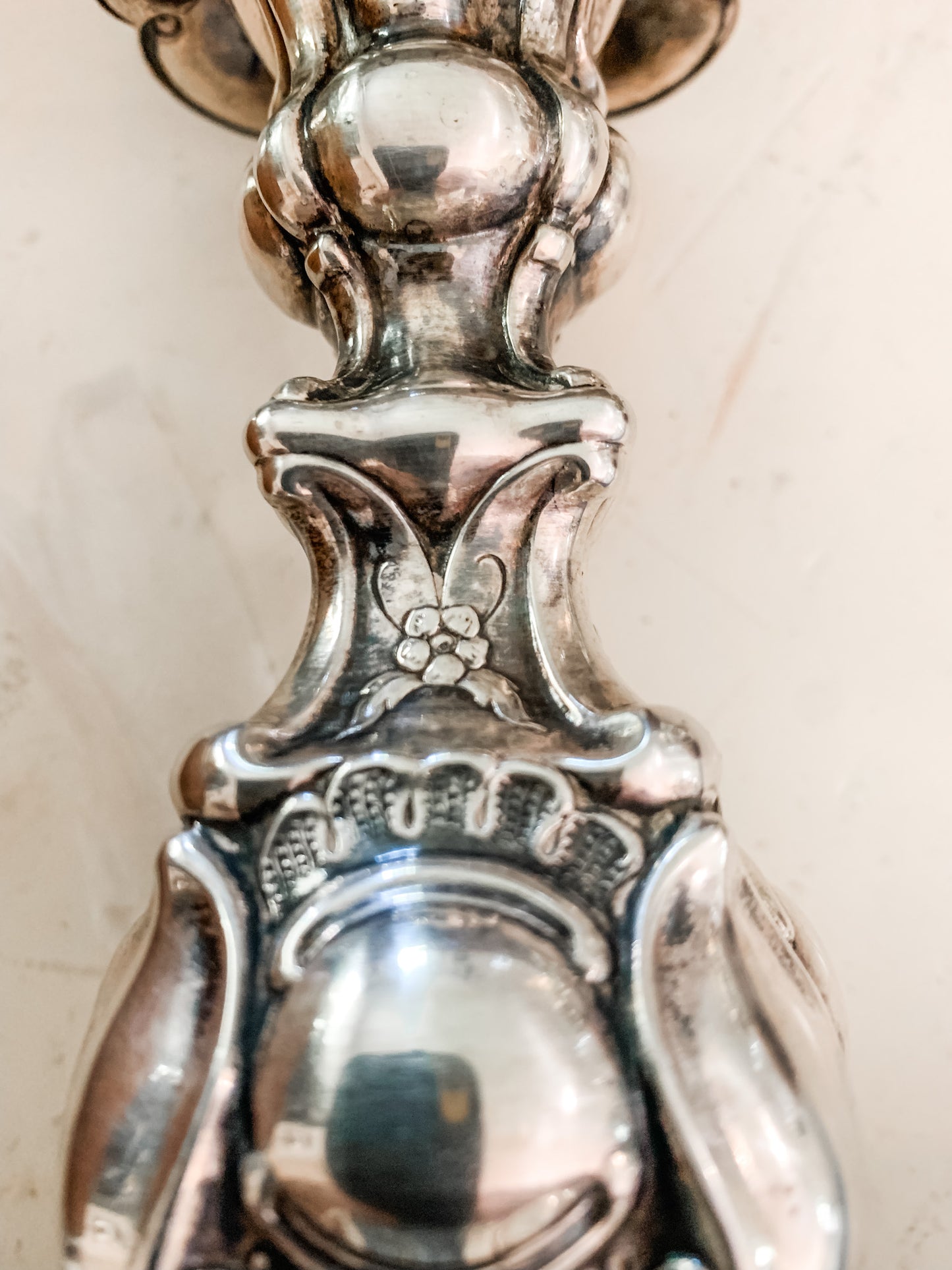 Gorgeous Antique Swedish Repousse Candlesticks