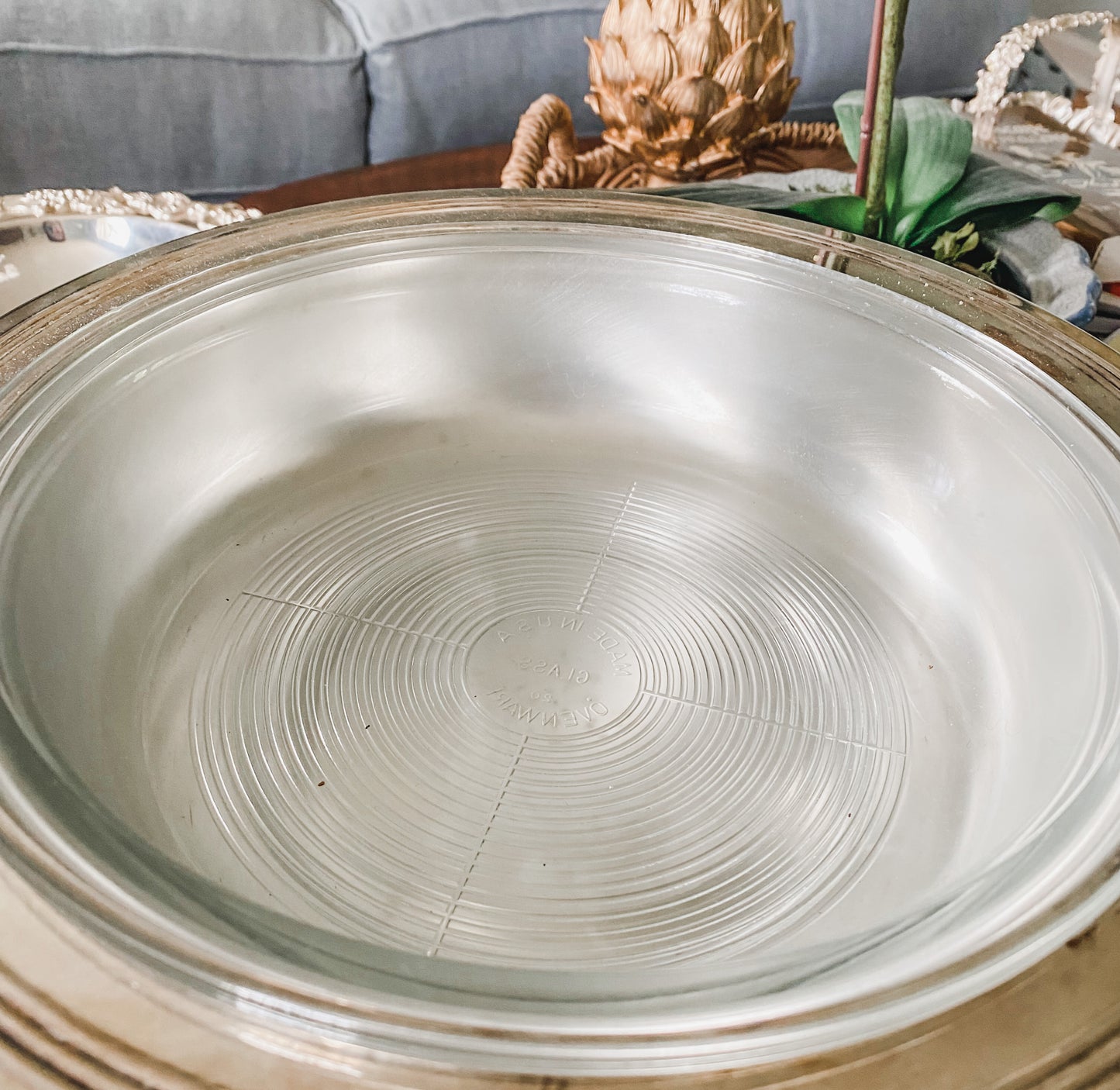 Vintage Silver Chafing Dish on Elevated Stand