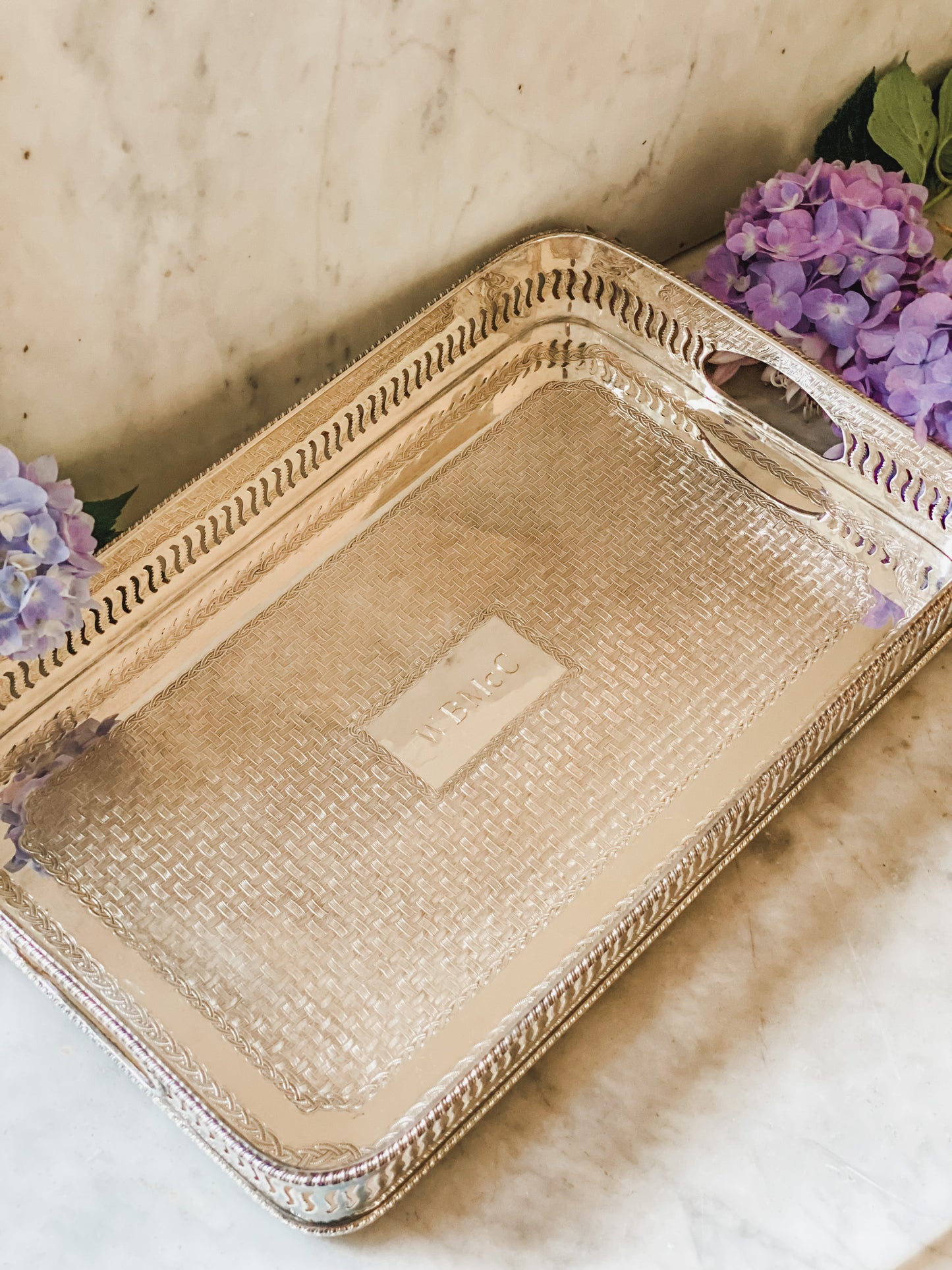 Beautiful Reticulated English Tray