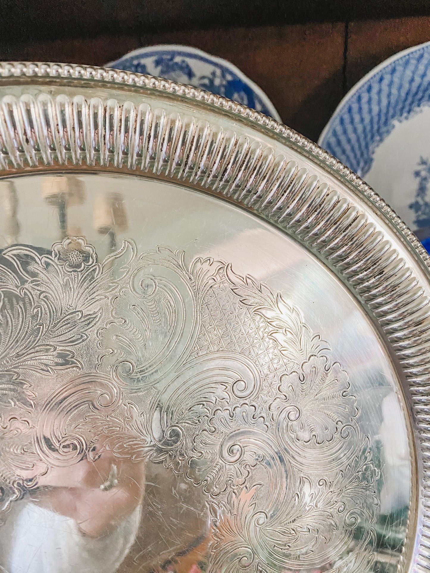 Barker Brothers English Antique Reticulated Tray