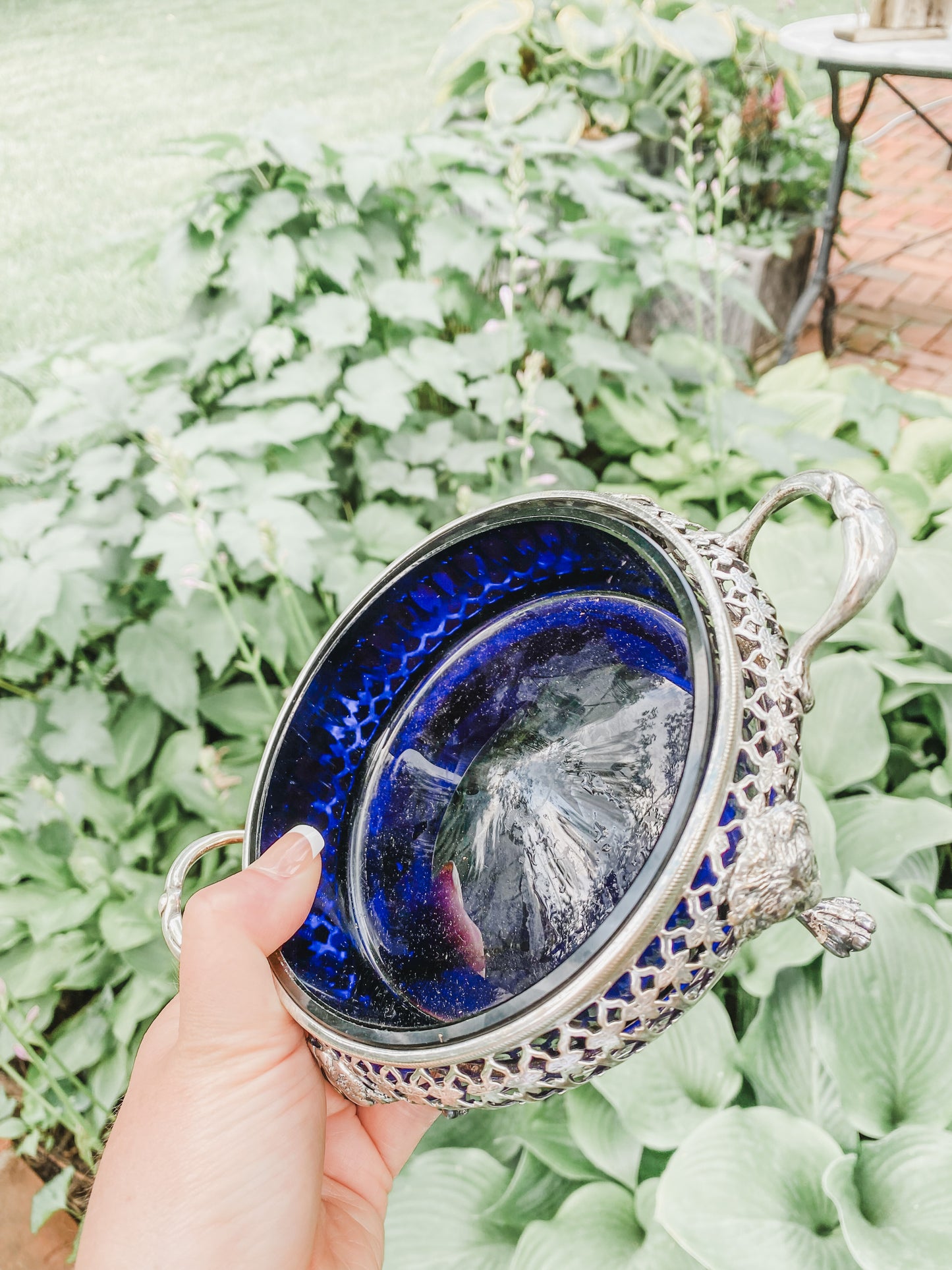 Exceptional Lion Head and Paw Footed Antique Server