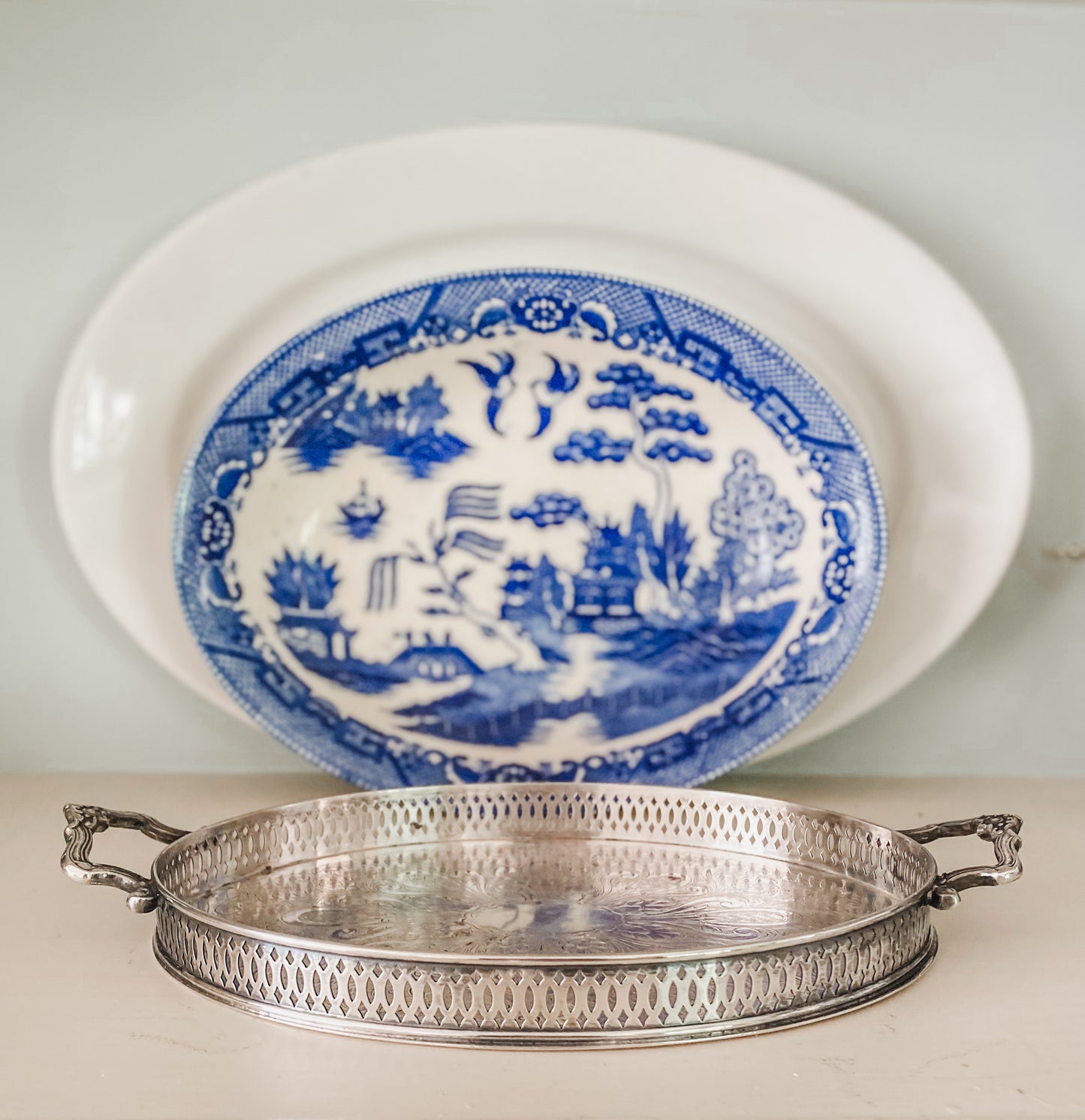 Miniature Antique Gallery Tray made by Friedman Silver Company