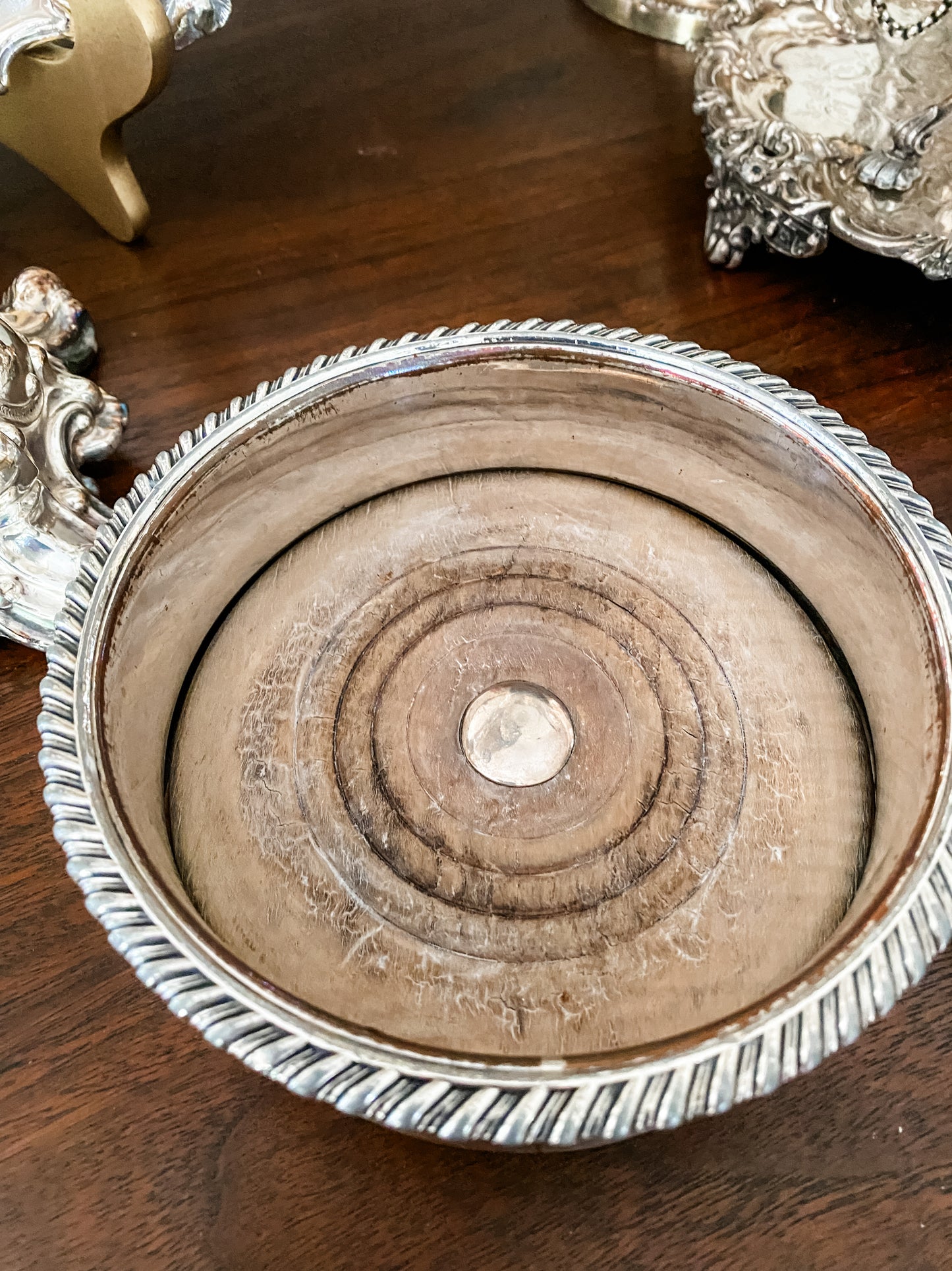 Wonderful Antique Bottle Holder "Old Sheffield Plate"