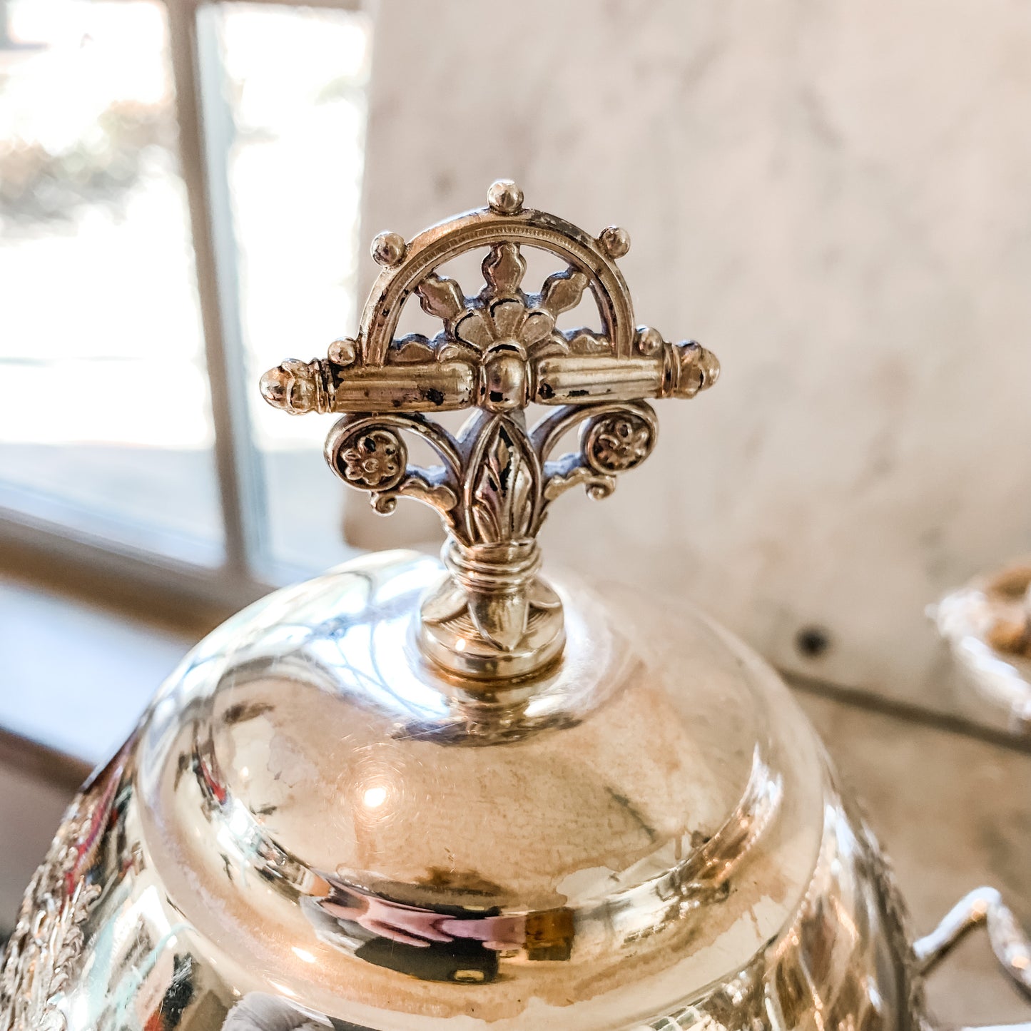 Lovely antique Silver Butter Dome by Tufts