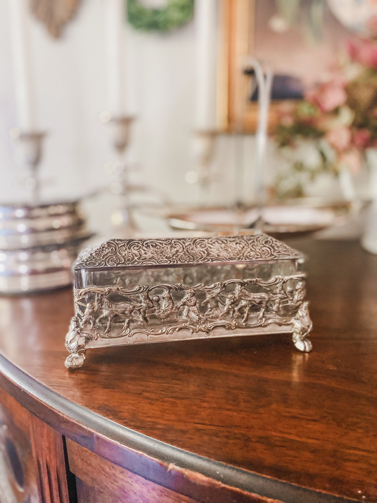 Fancy Repousse Butter Dish