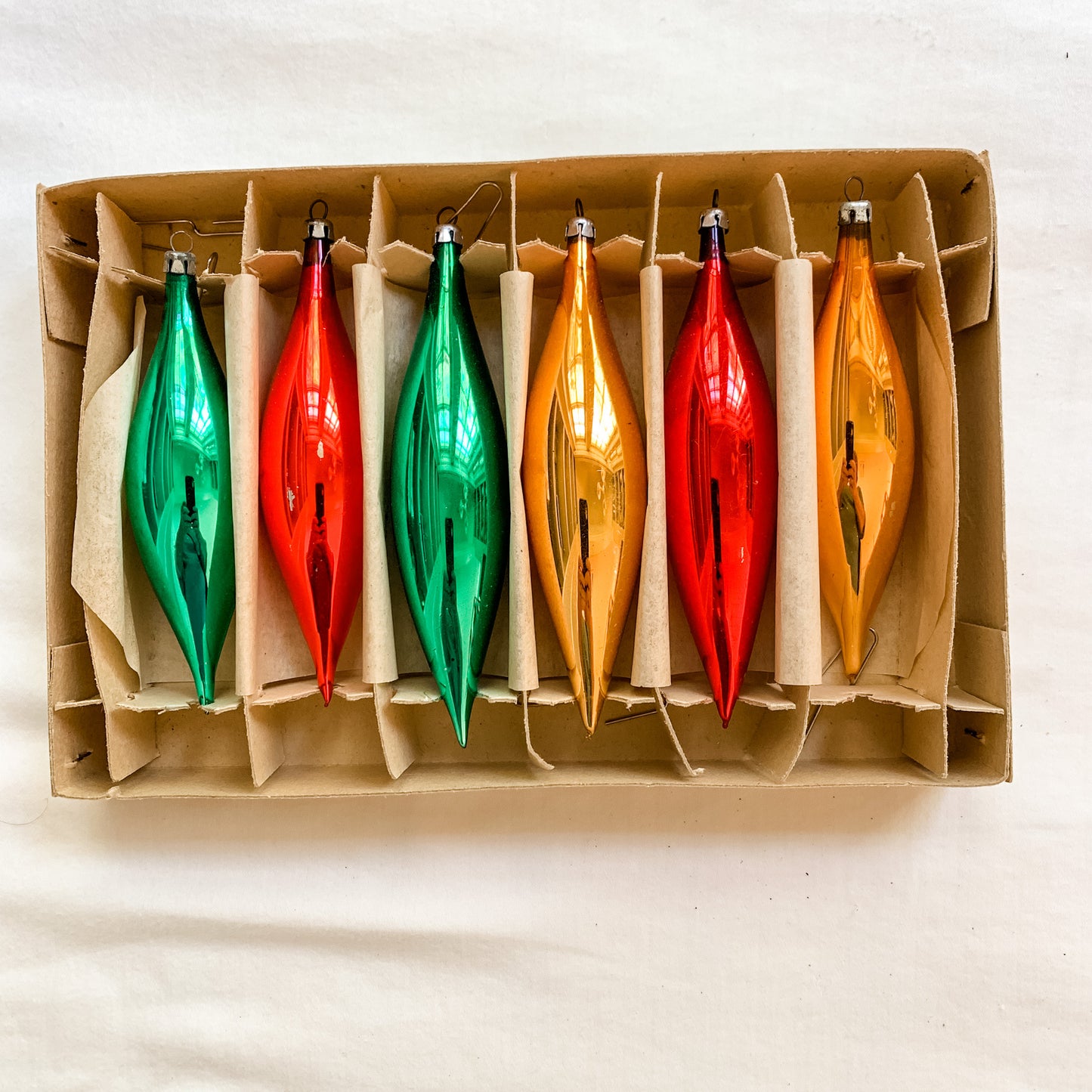 Charming 6" Teardrop Glass Ornaments