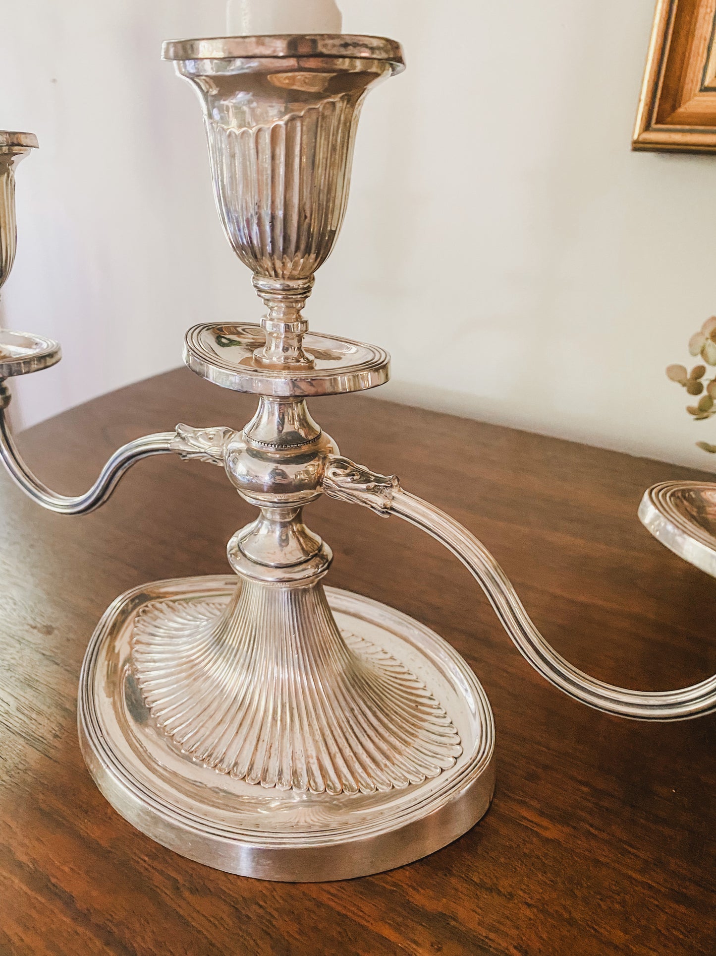 Pair of Elegant Antique Candelabras