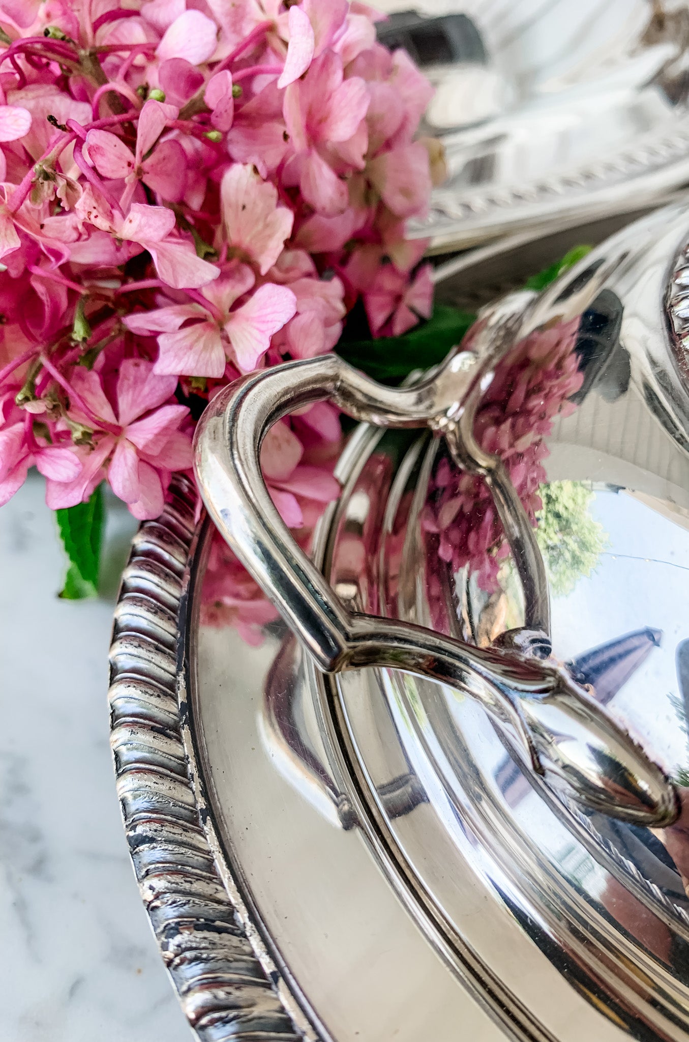 2 High Quality Antique Covered Servers