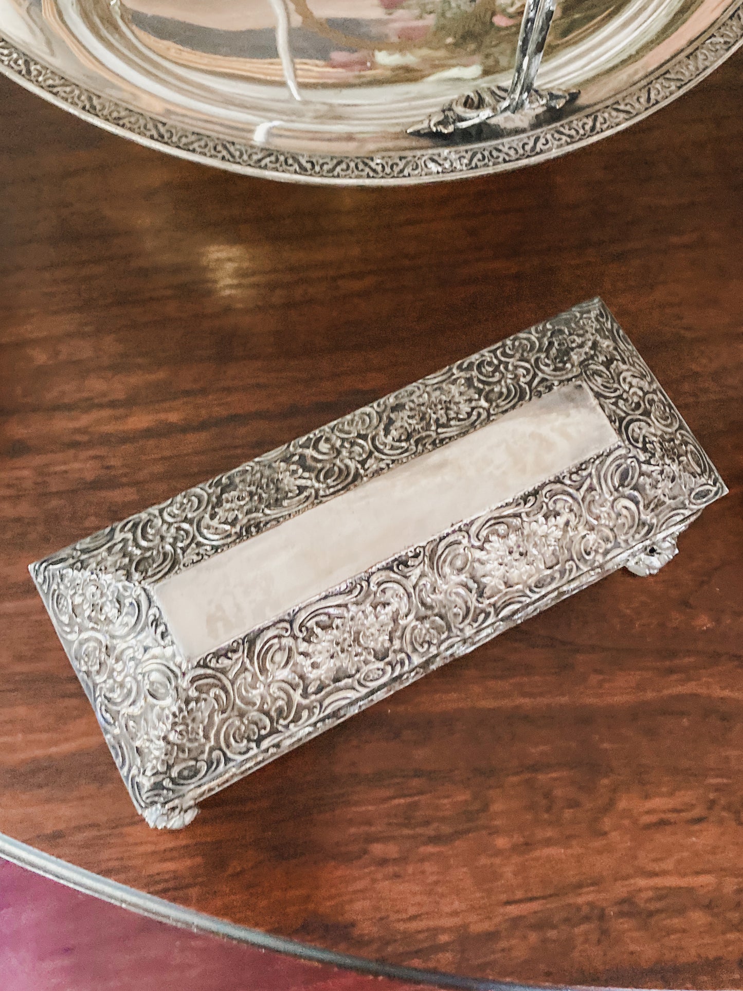 Fancy Repousse Butter Dish