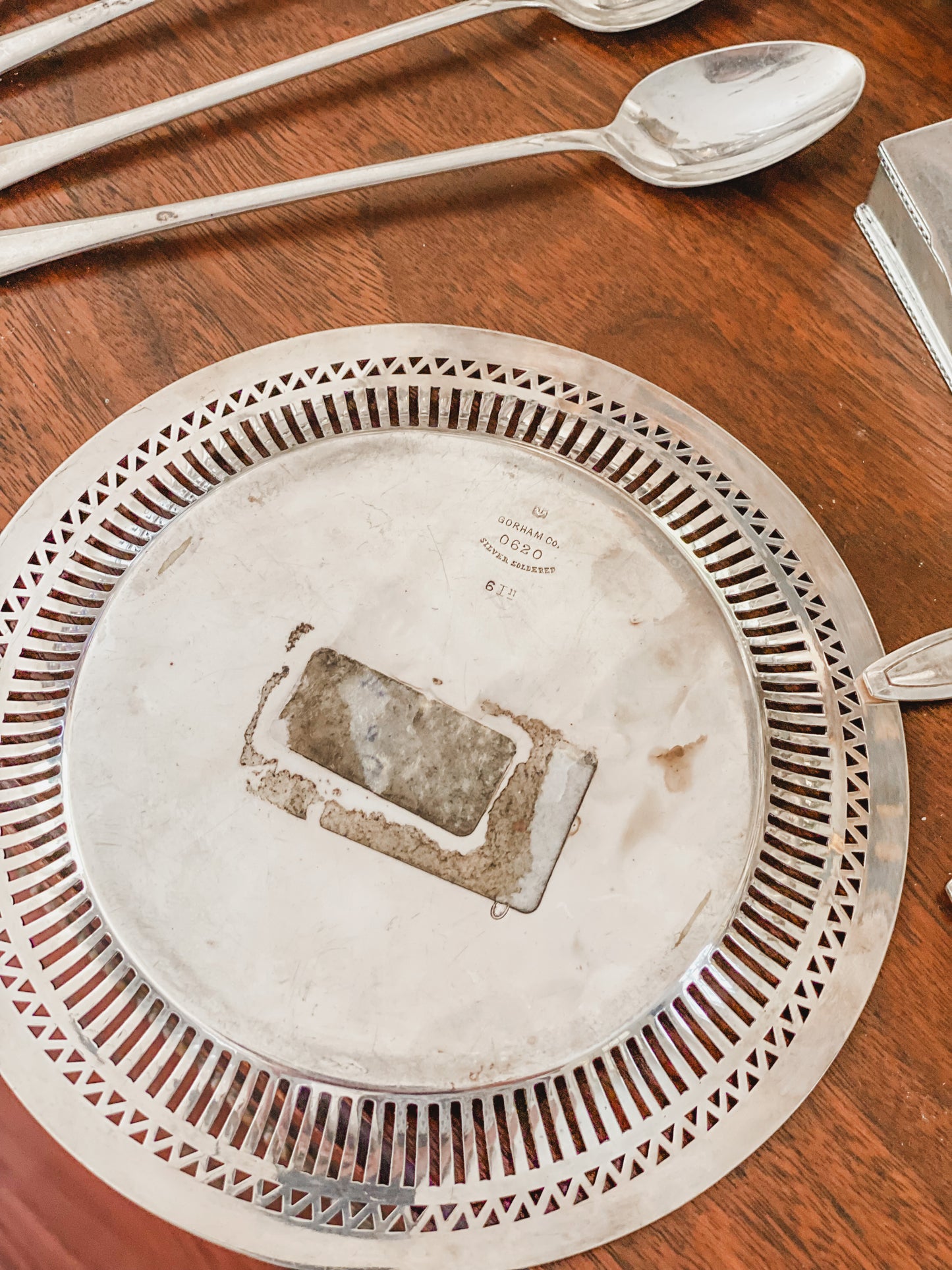 Antique Pierced Gorham Plate