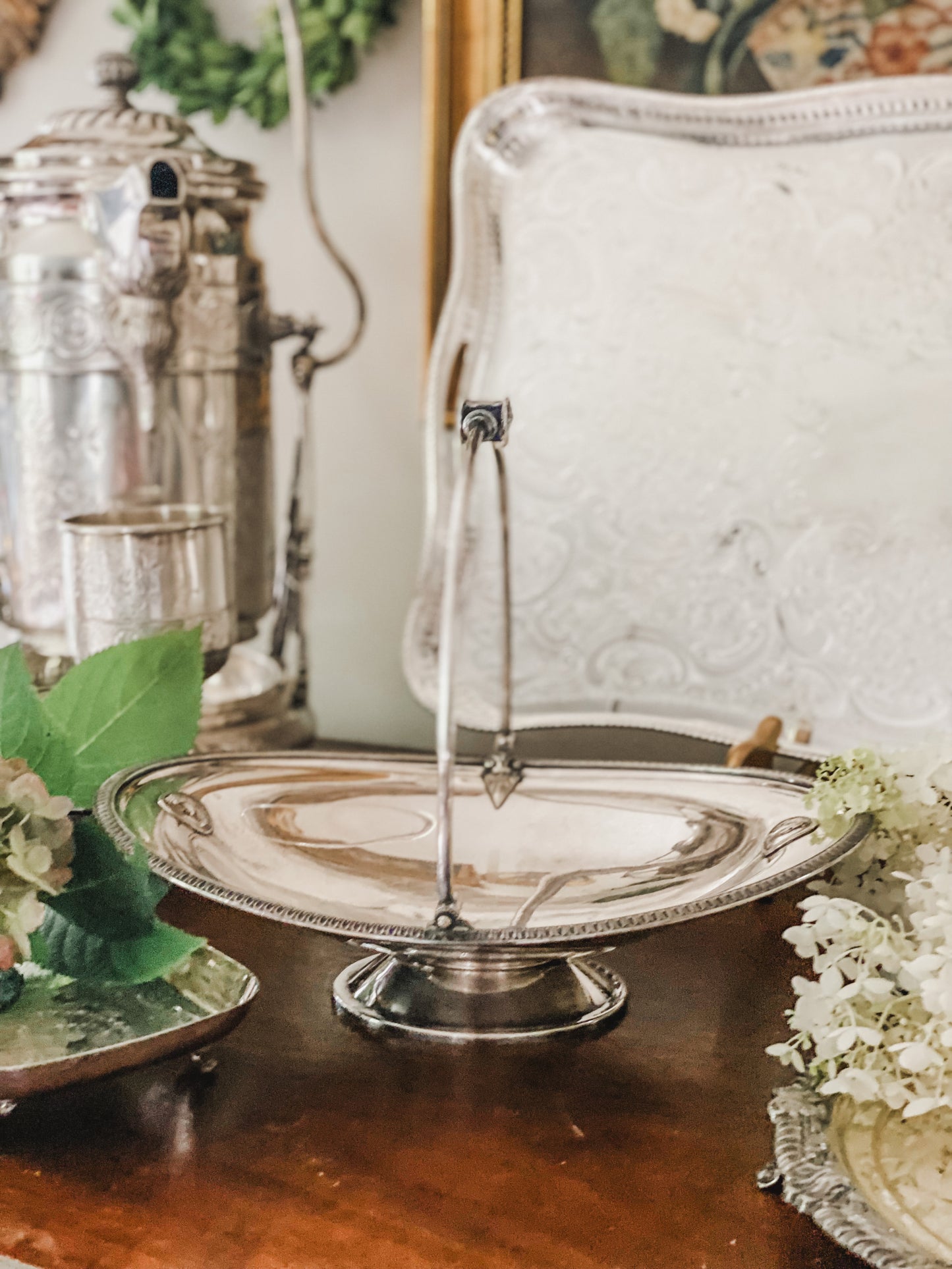 Elegant 1870 Silver Basket