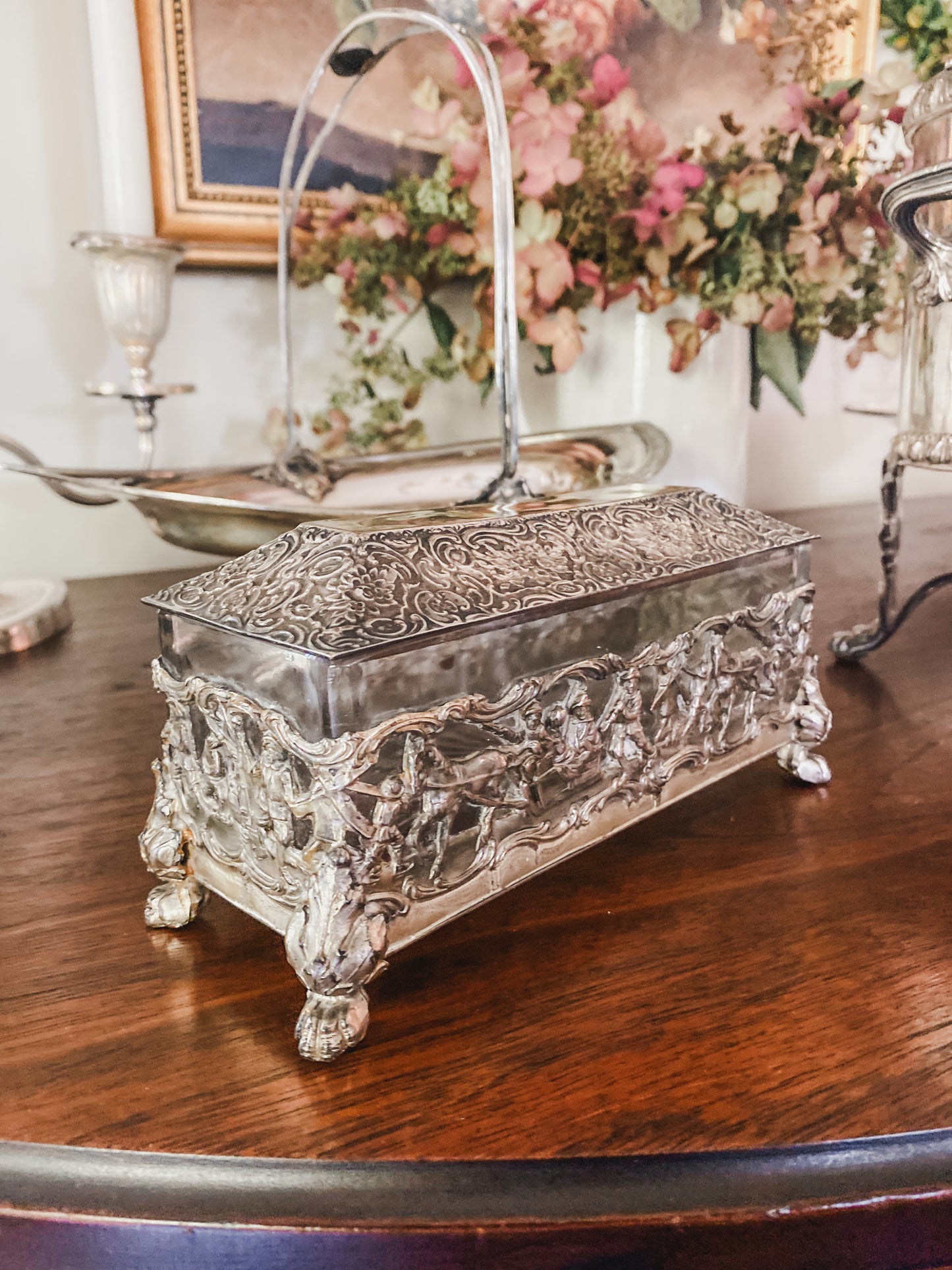 Fancy Repousse Butter Dish