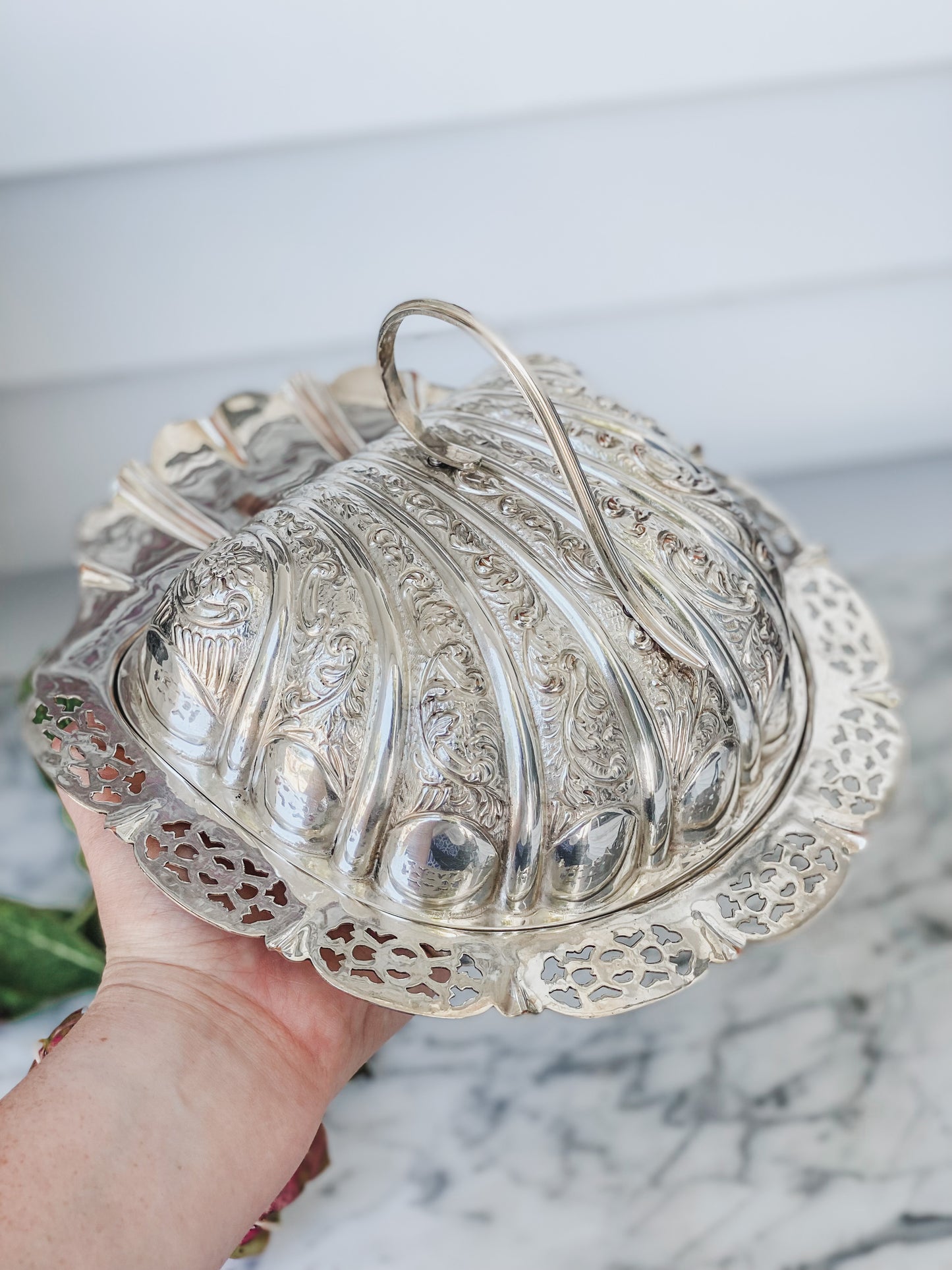 1890s Shell Shaped Silver Cheese Dish