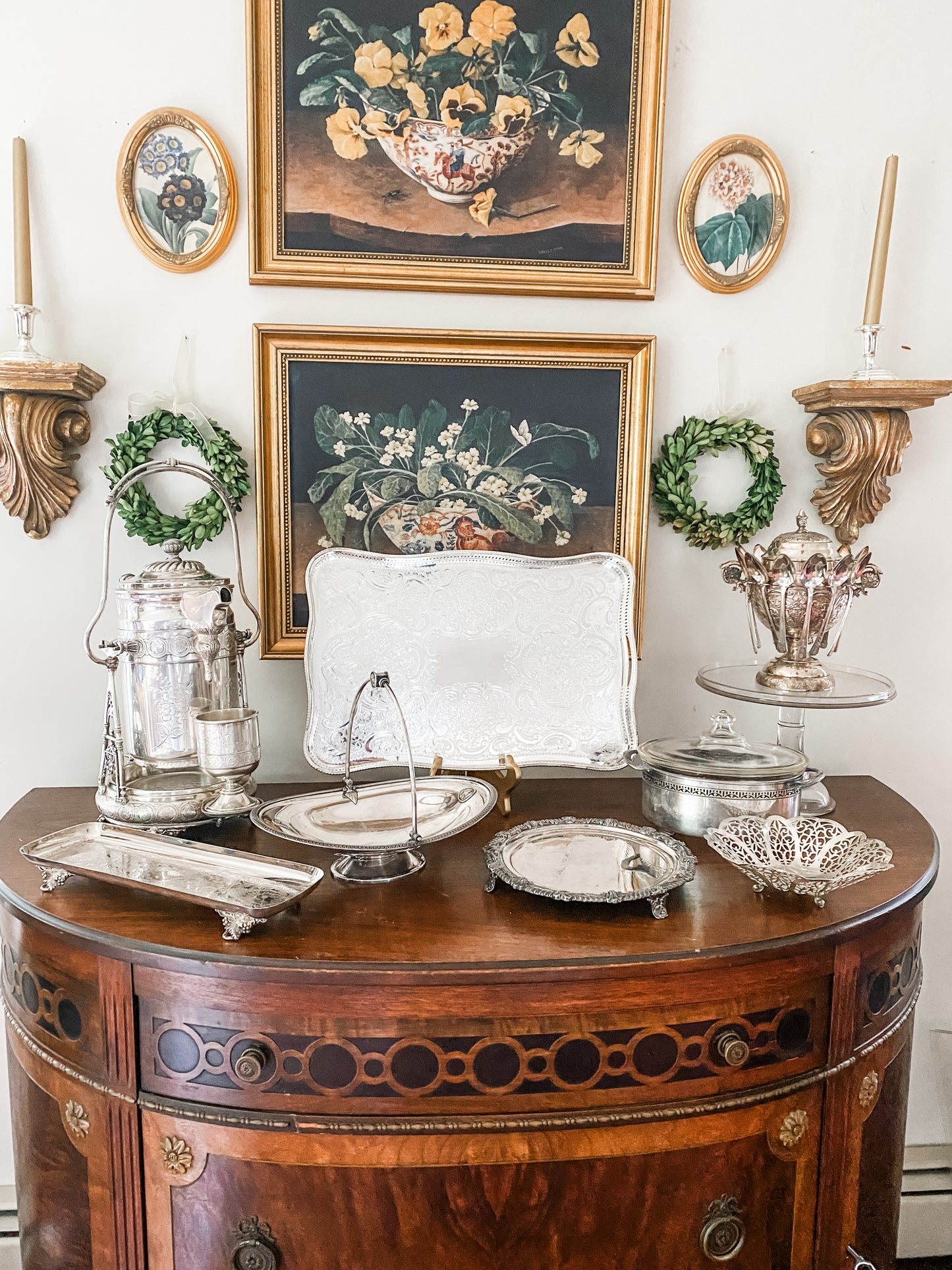 Elegant 1870 Silver Basket