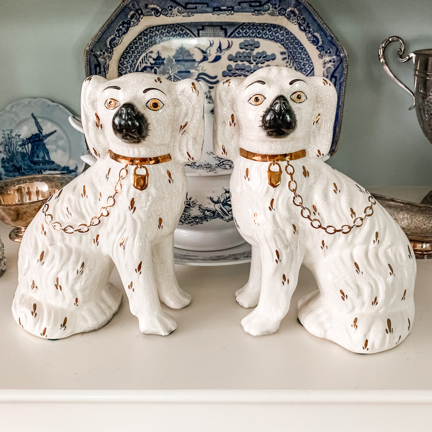 Fabulous Pair of Staffordshire Dogs