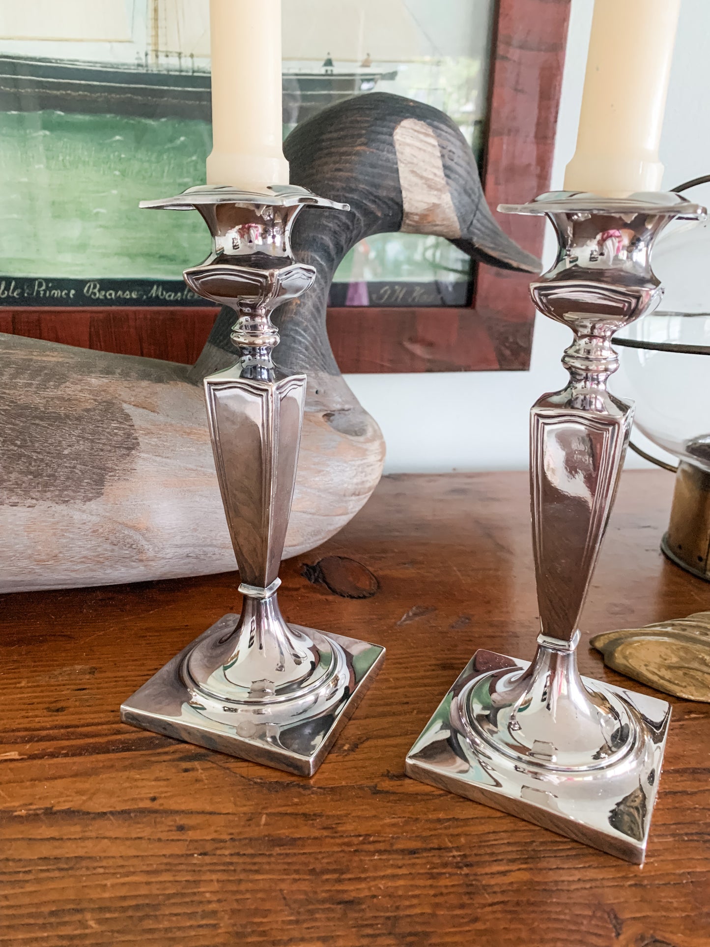 Antique Quadrupleplate Candle Sticks