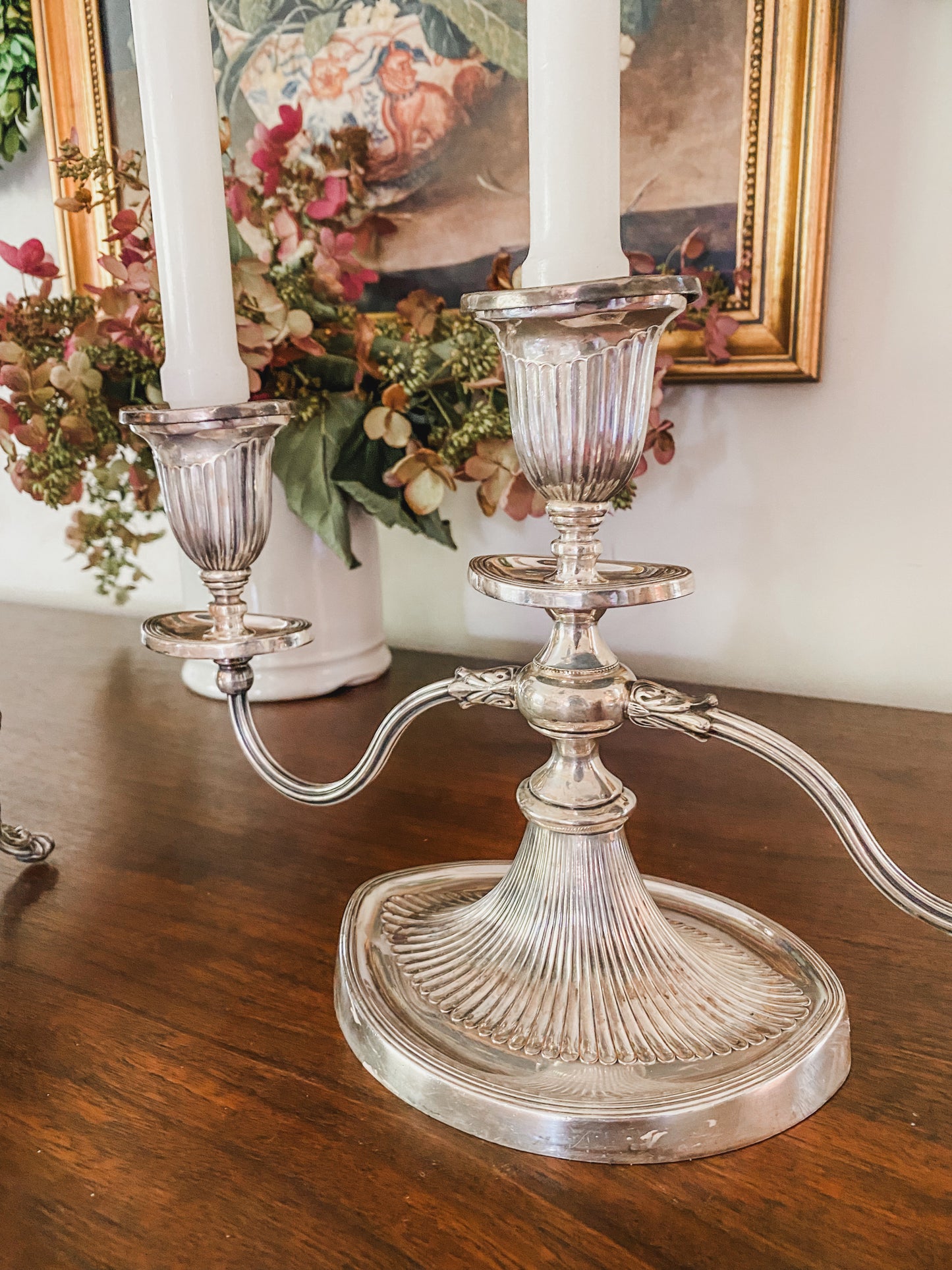 Pair of Elegant Antique Candelabras