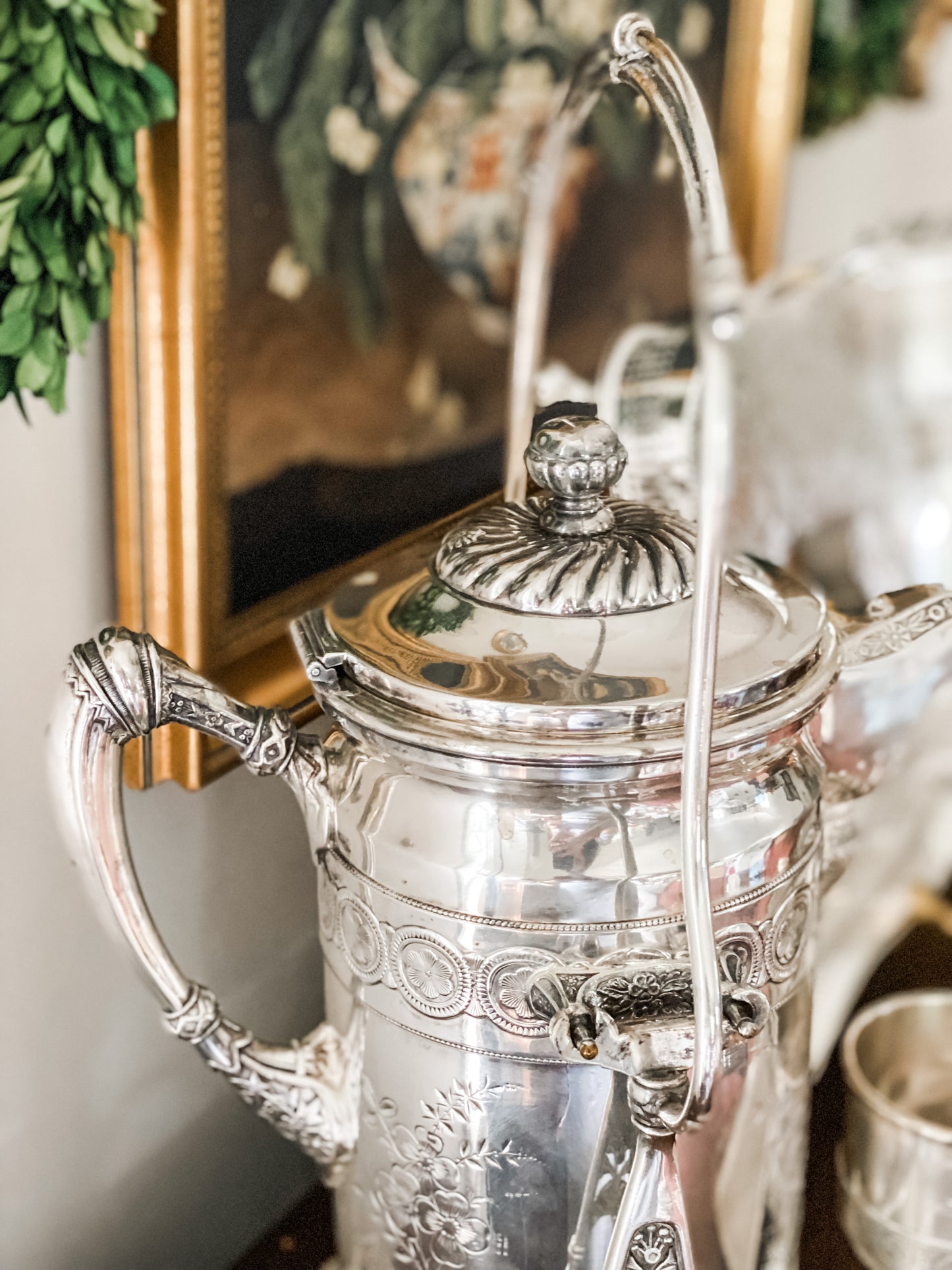 Absolutely Stunning! Water Pitcher on Stand with Cup and Tray