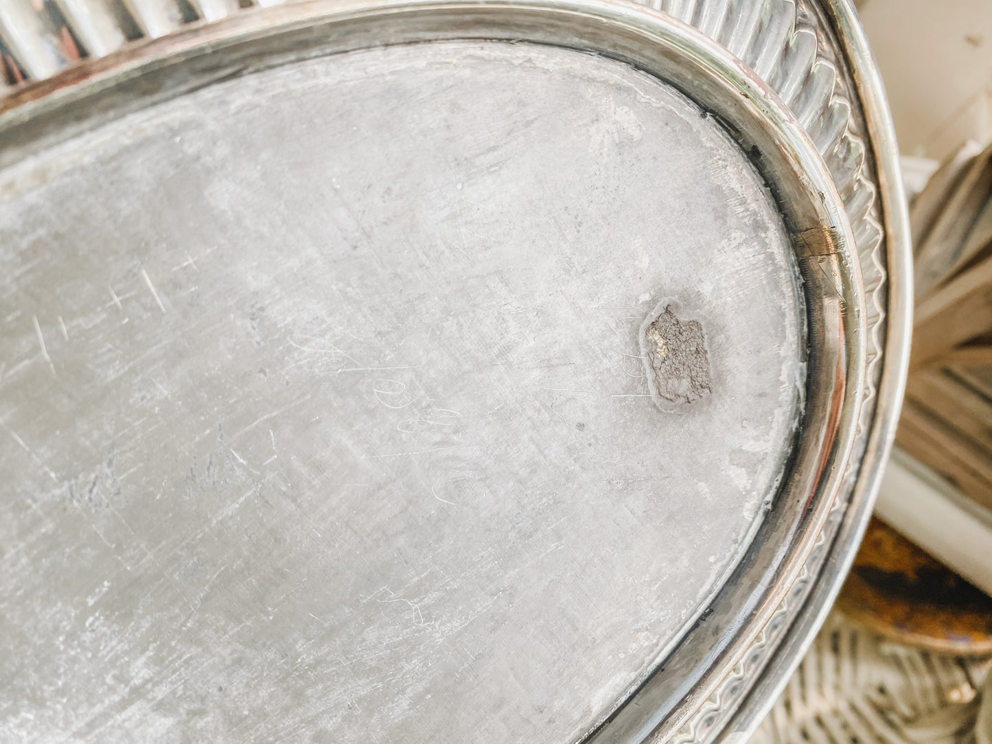 Antique Lion-Handled Basket