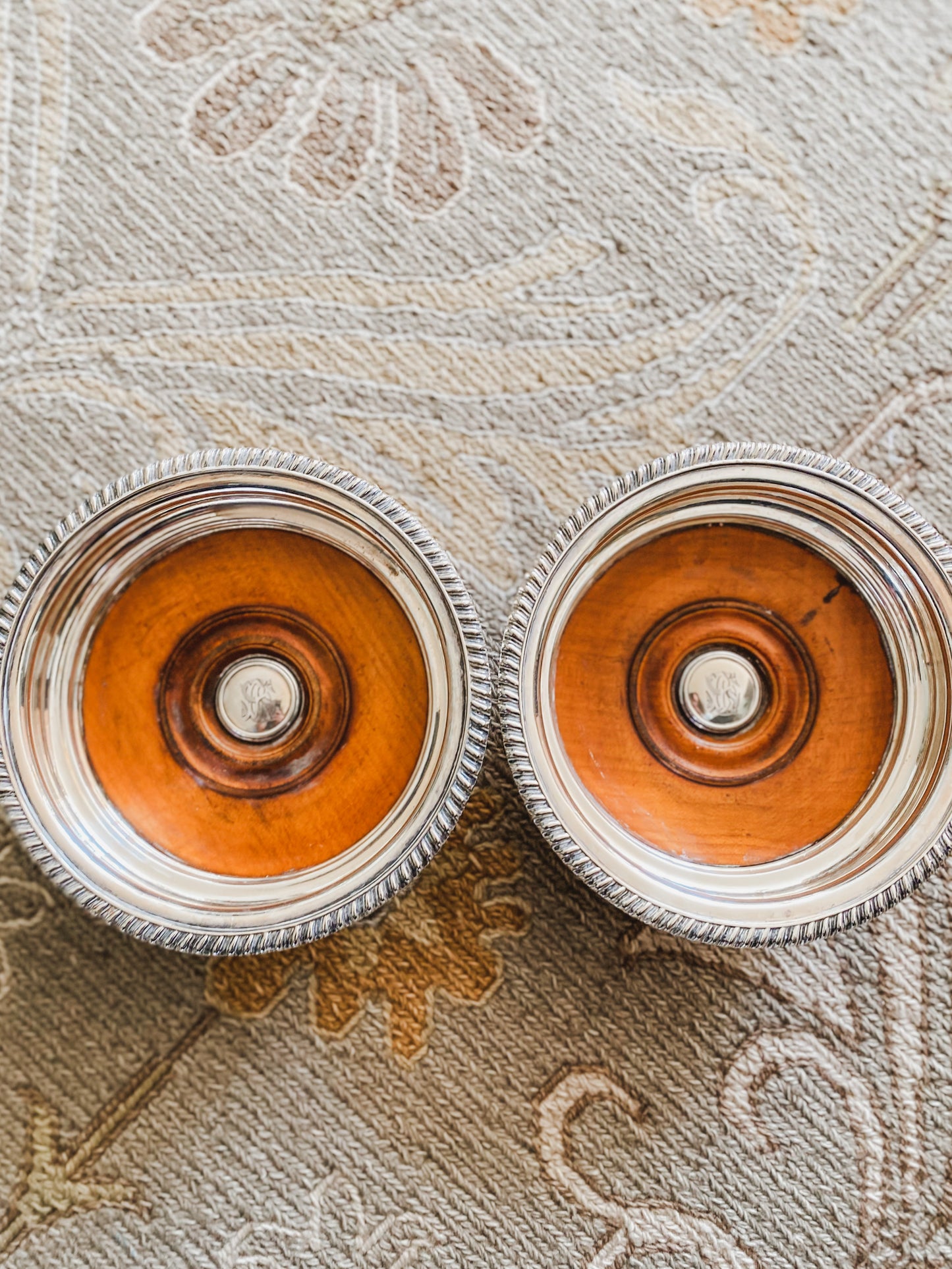 Very Special Pair of “Old Sheffield Plate” Bottle Coasters