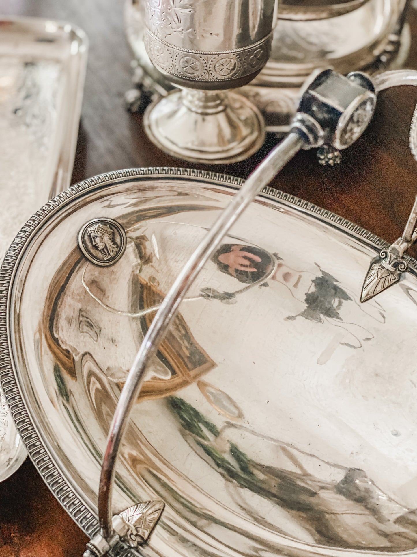 Elegant 1870 Silver Basket