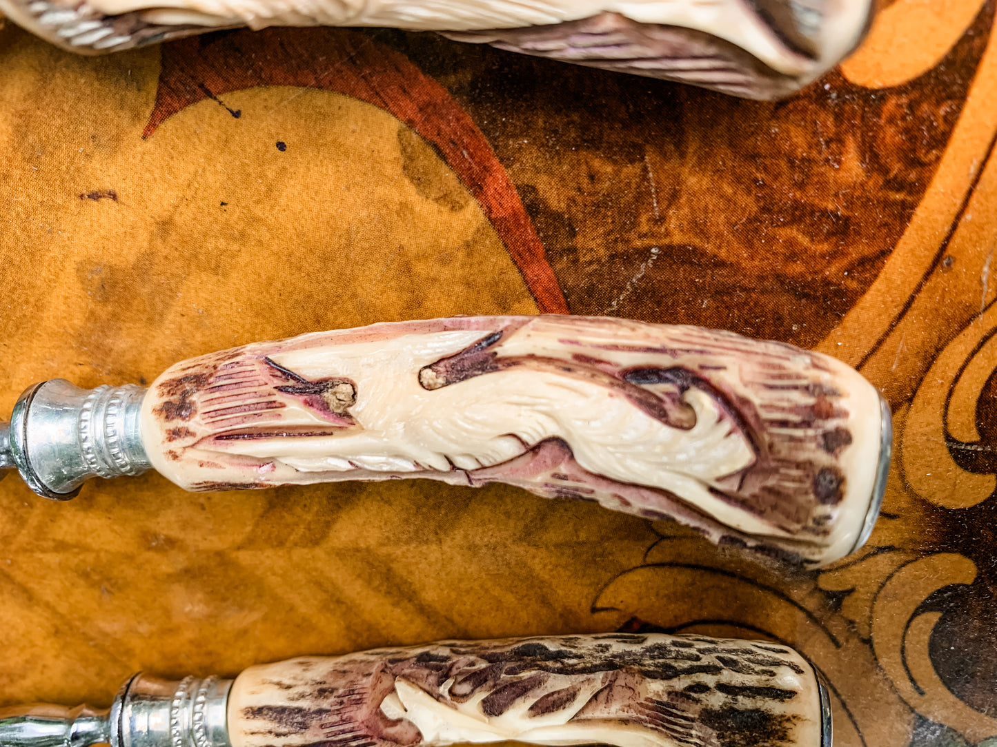 Vintage German Stag Horn Handled Cutlery