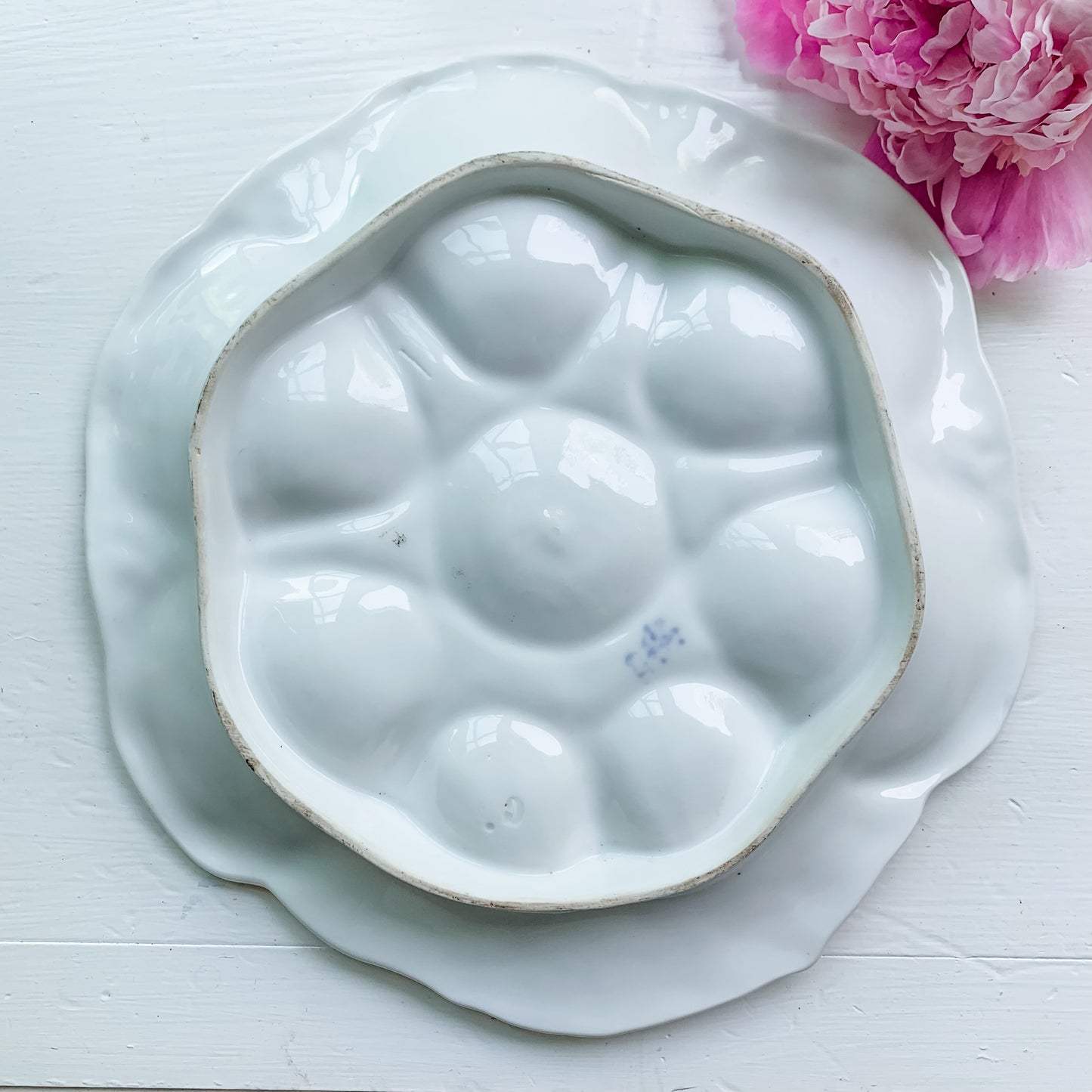First Antique Pink 1860 Bavarian Oyster Plate