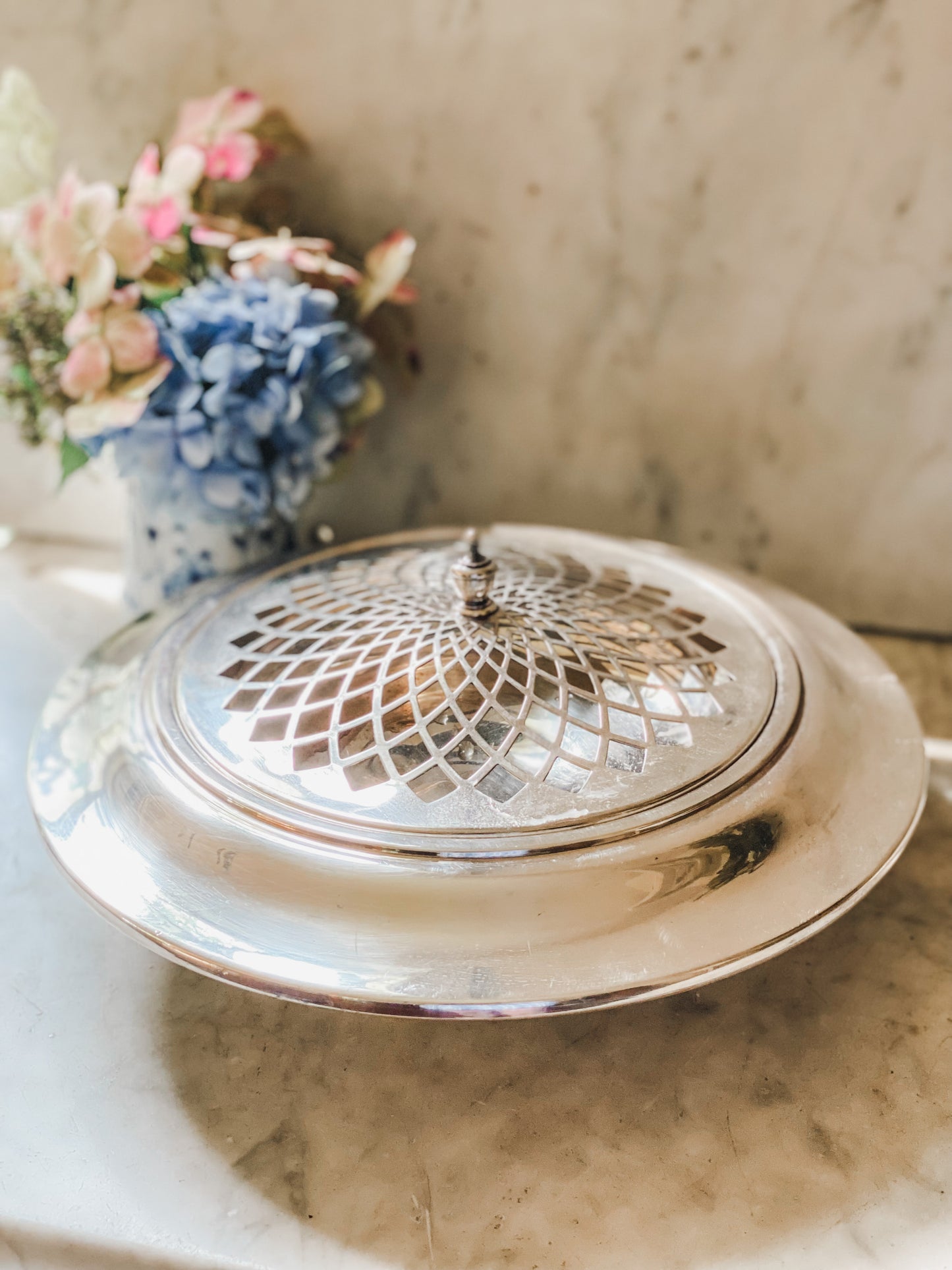 Vintage Pedestal Flower Frog