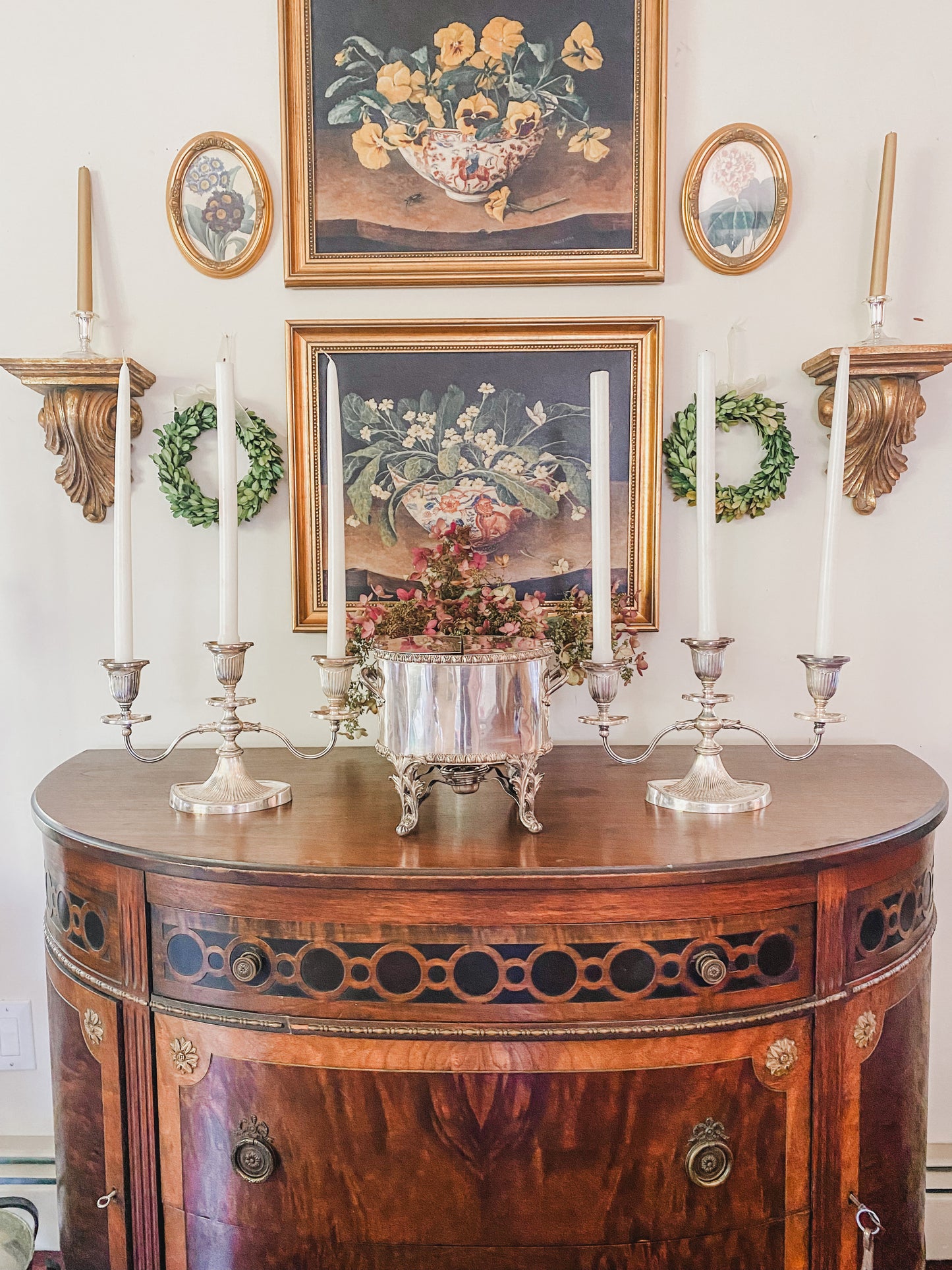 Pair of Elegant Antique Candelabras