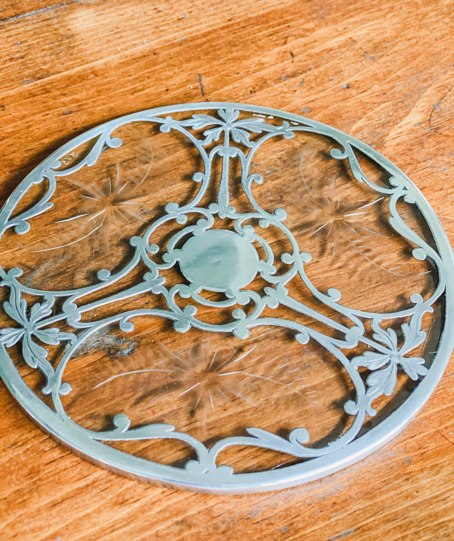 Beautiful Trivet with Etching Detail