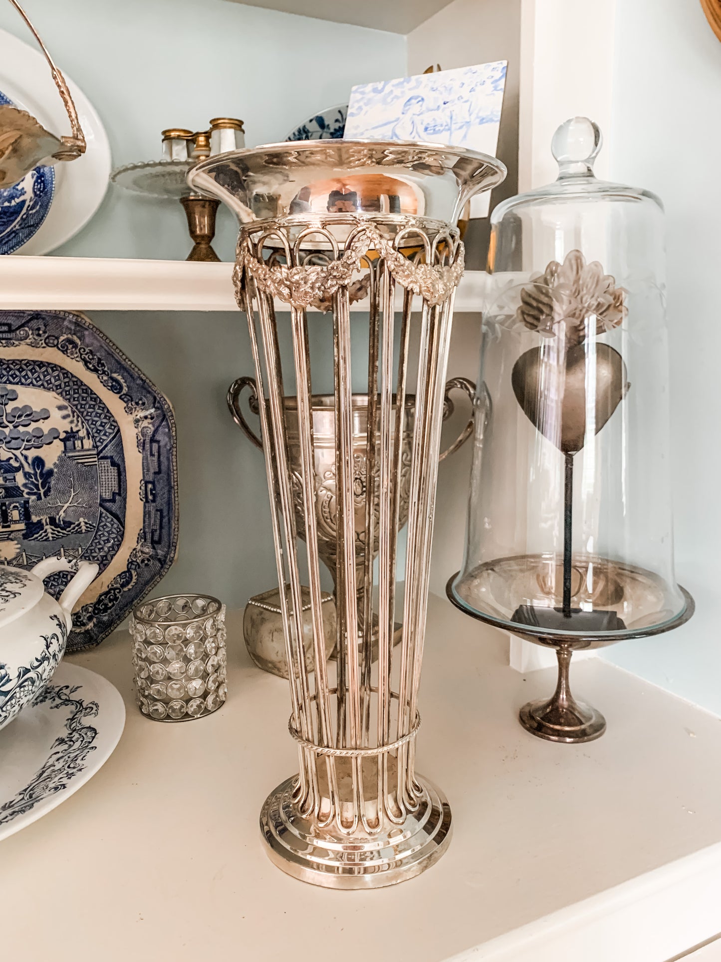 Awesome Find! Antique Trumpet Vase Holder